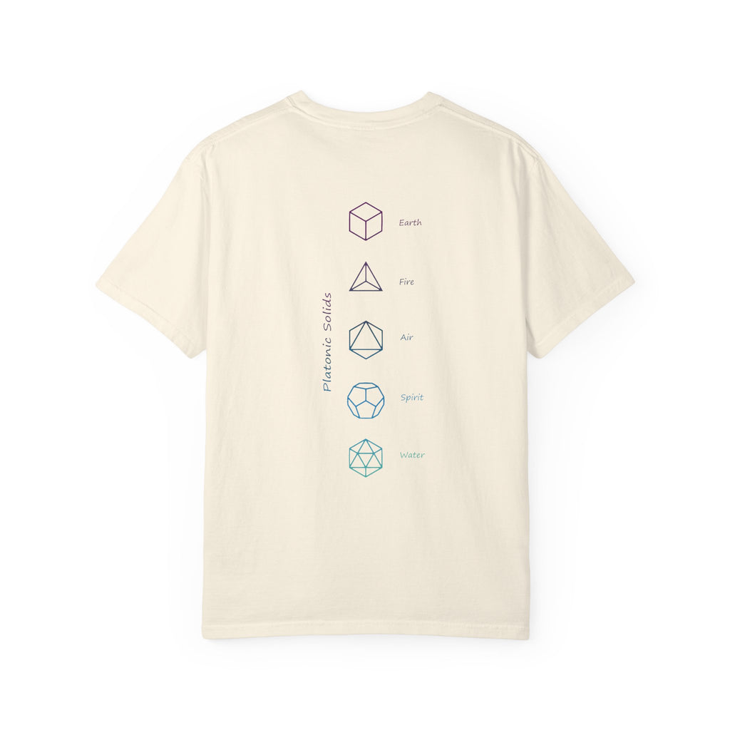 Elemental Platonic Solids T-Shirt — Sacred Geometry Elements Tee | Minimalist Design