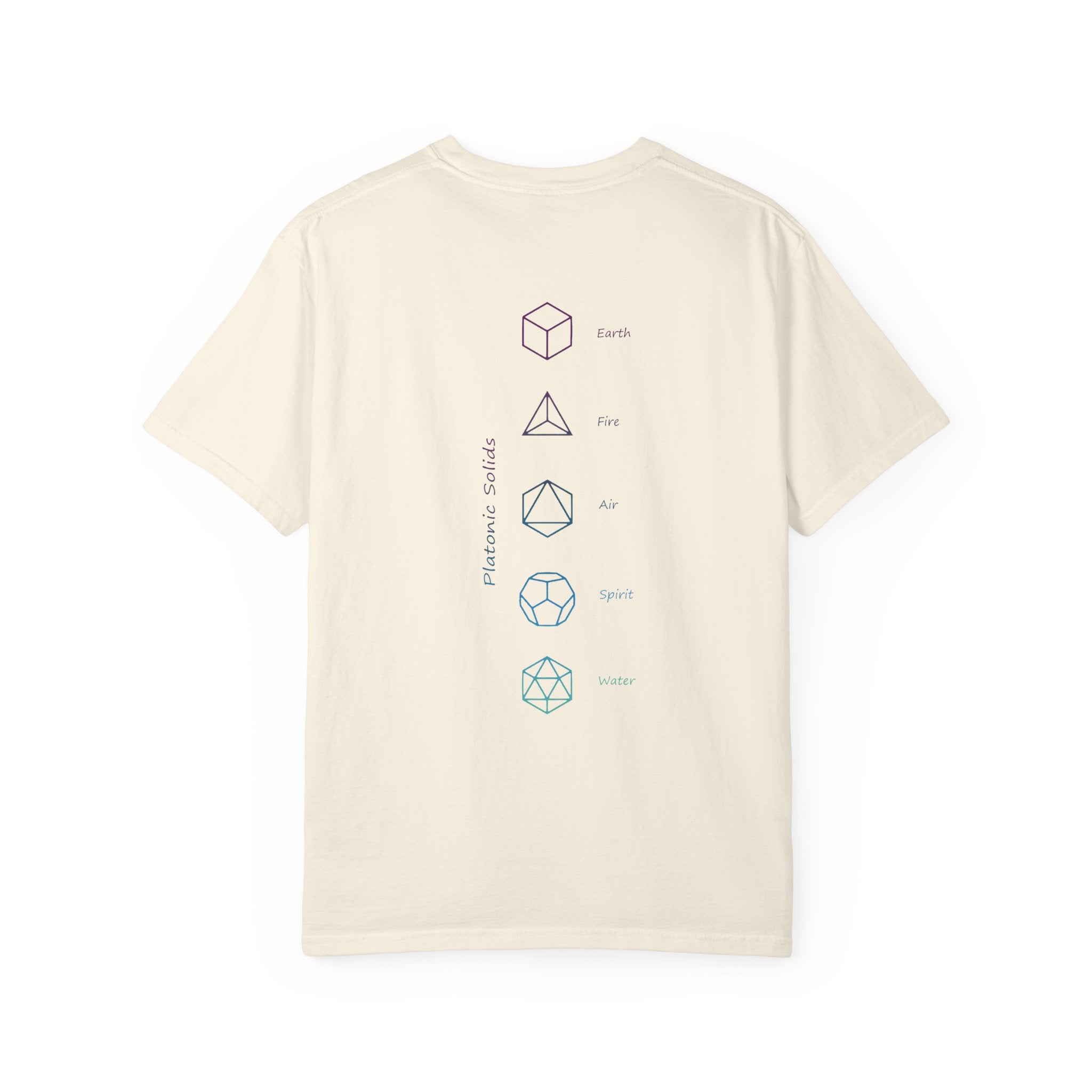 Elemental Platonic Solids T-Shirt — Sacred Geometry Elements Tee | Minimalist Design
