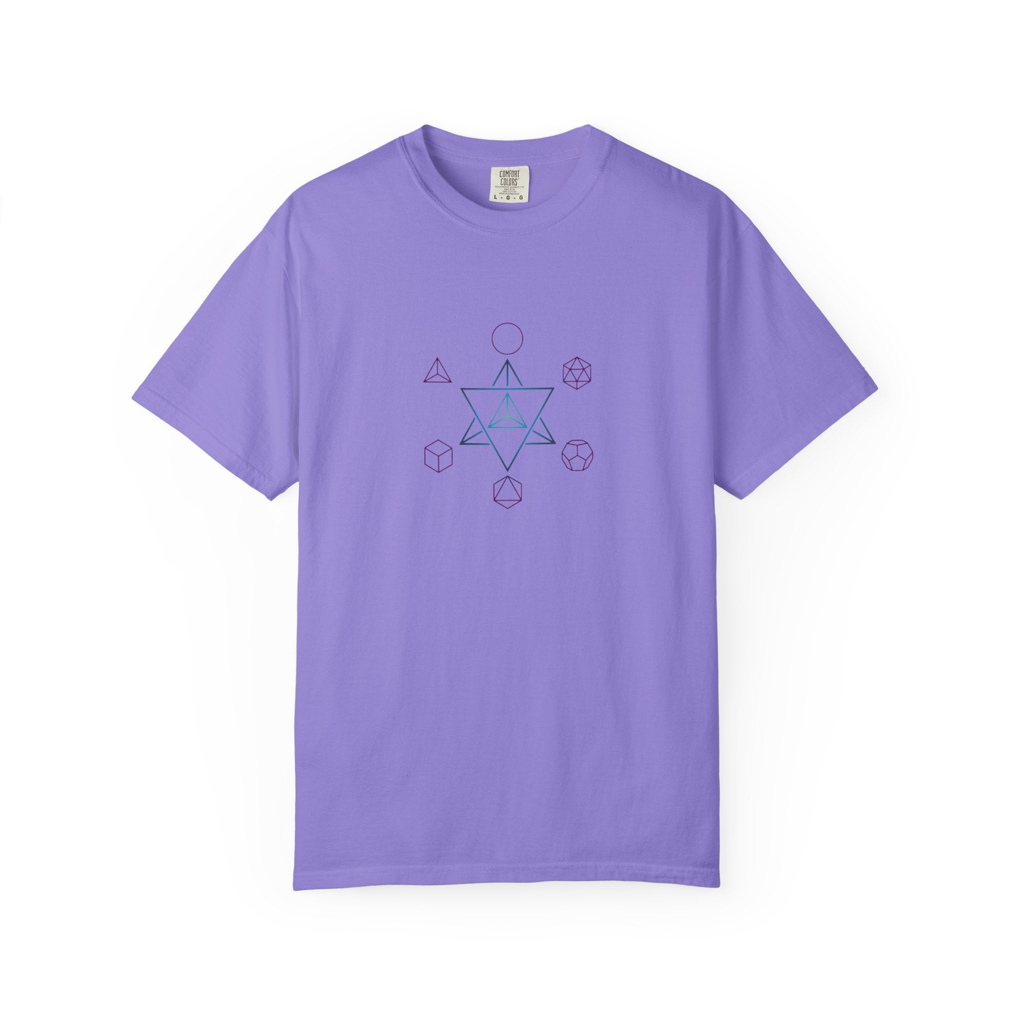 Elemental Platonic Solids T-Shirt — Sacred Geometry Elements Tee | Minimalist Design