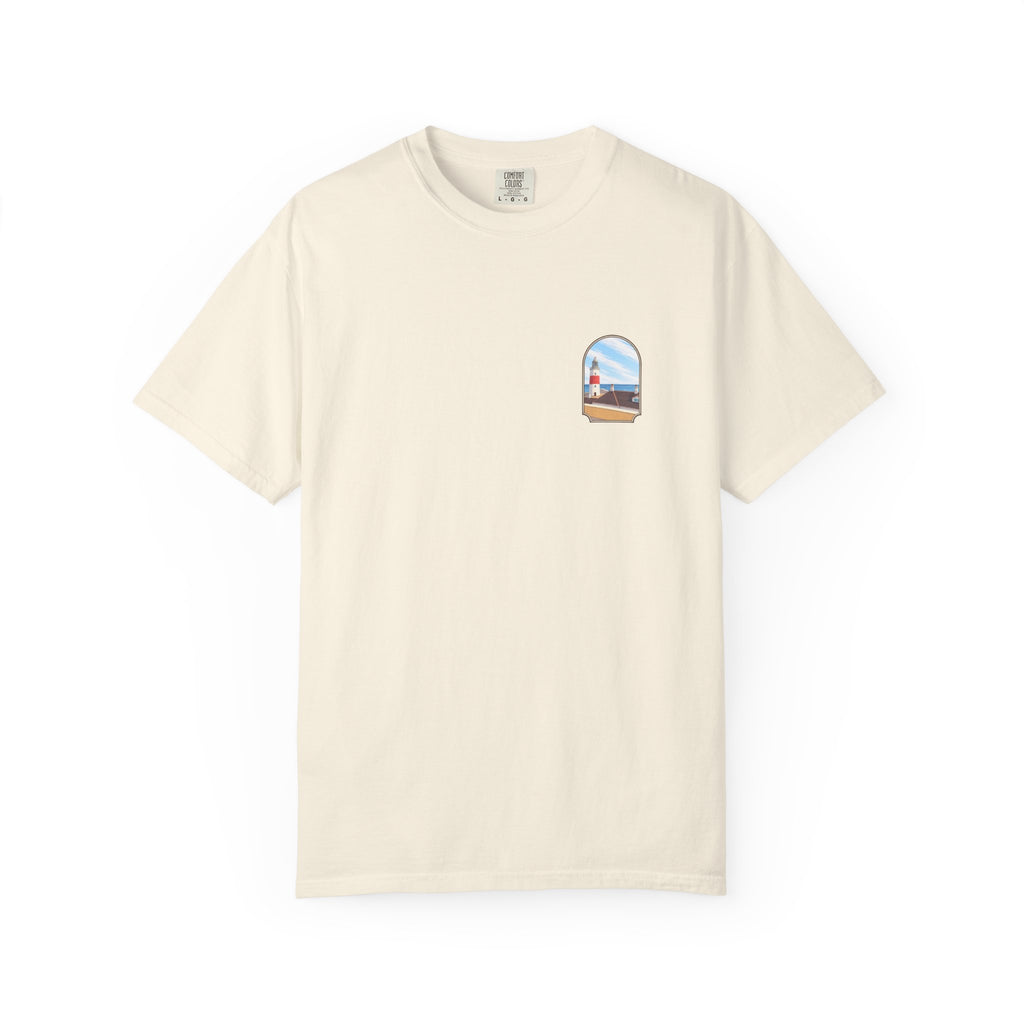 Rock of Gibraltar T-Shirt — La Farola Lighthouse Graphic Tee | Coastal Landmark