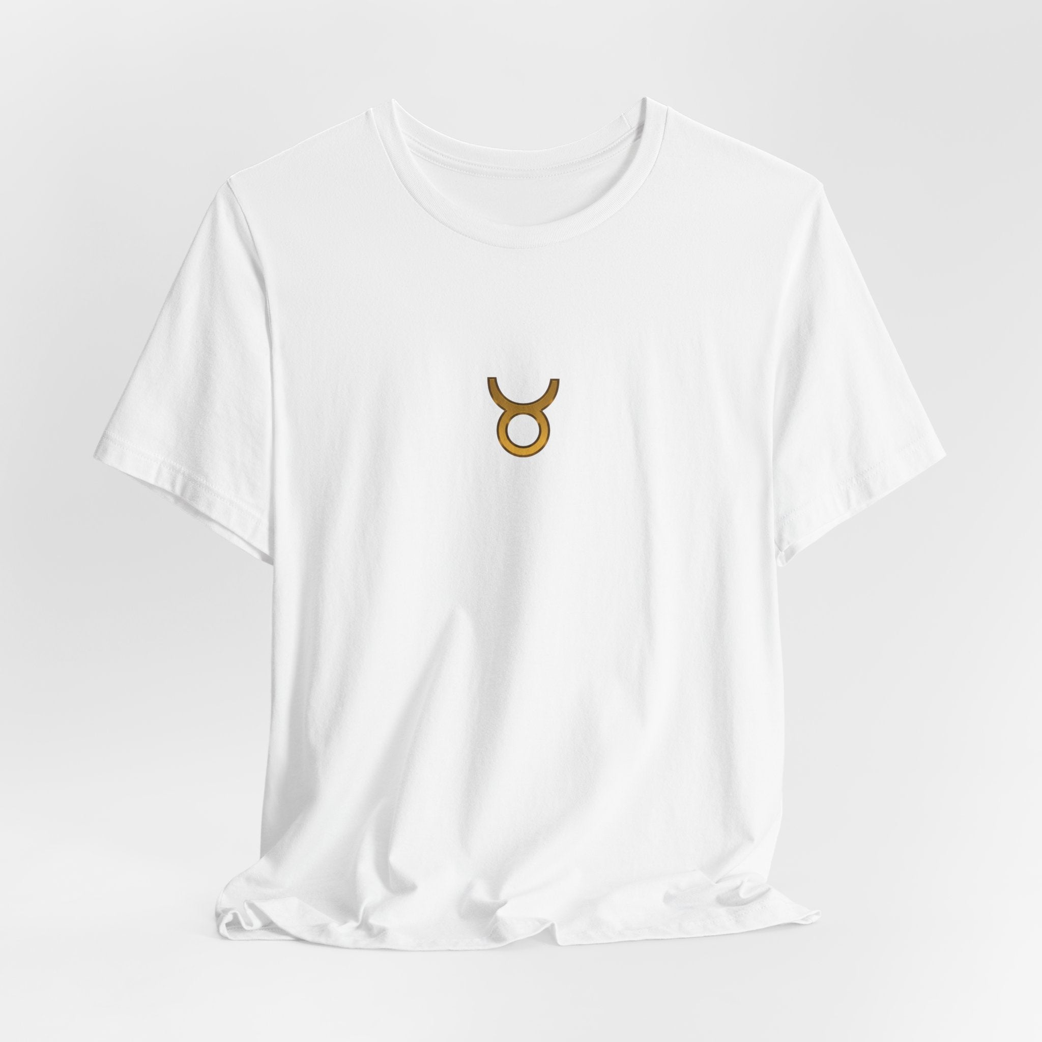 Taurus Zodiac Tee — Minimal Gold Symbol Shirt