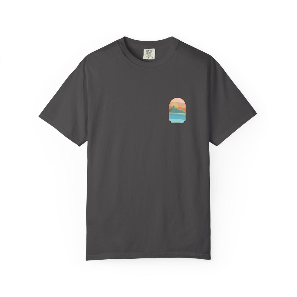 Rock of Gibraltar T-Shirt — Del Levante Coastal Art Graphic Tee | Mediterranean Landmark