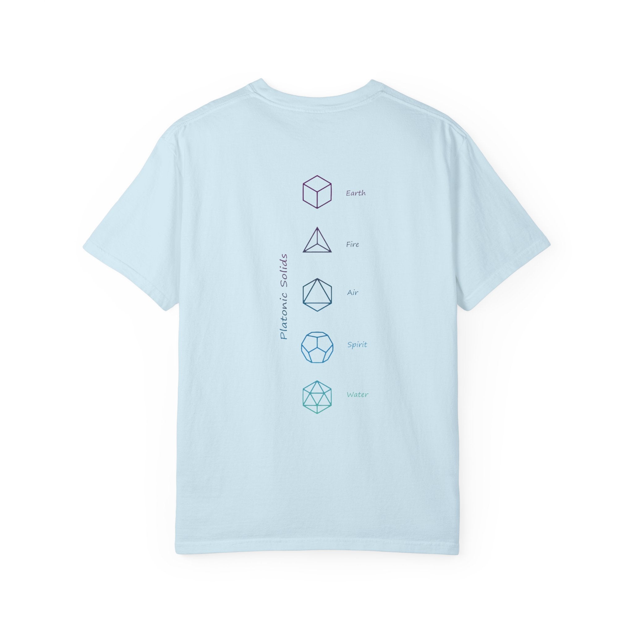 Elemental Platonic Solids T-Shirt — Sacred Geometry Elements Tee | Minimalist Design