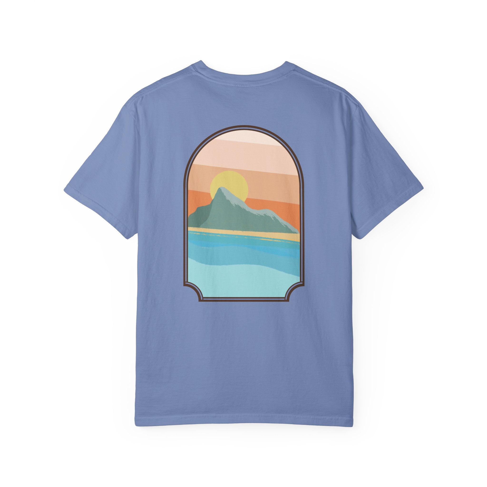 Rock of Gibraltar T-Shirt — Del Levante Coastal Art Graphic Tee | Mediterranean Landmark