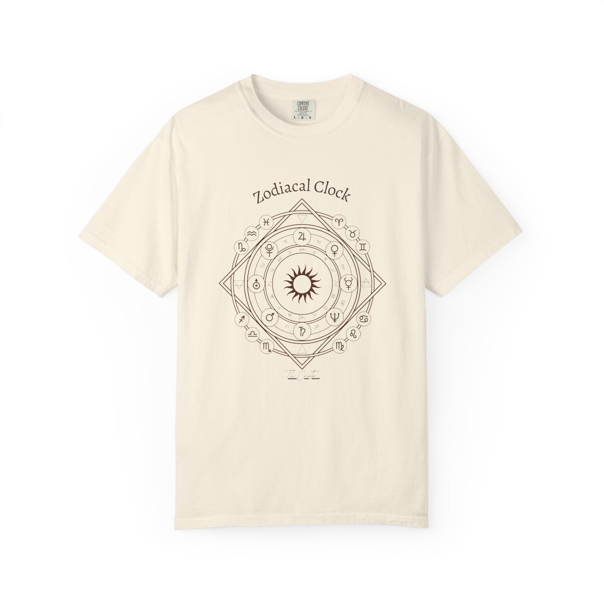 Zodiac Clock T-Shirt — Astrological Compass Tee | Minimalist Astrology Design