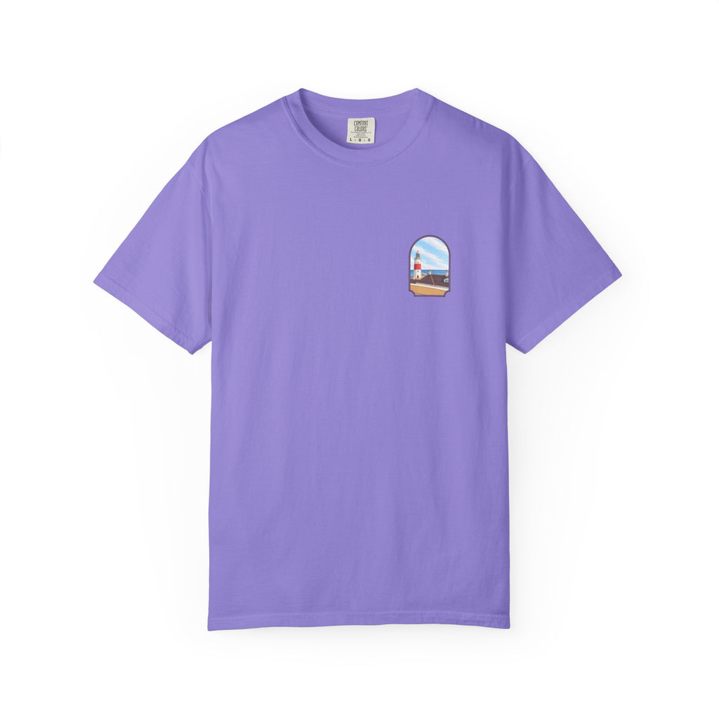 Rock of Gibraltar T-Shirt — La Farola Lighthouse Graphic Tee | Coastal Landmark
