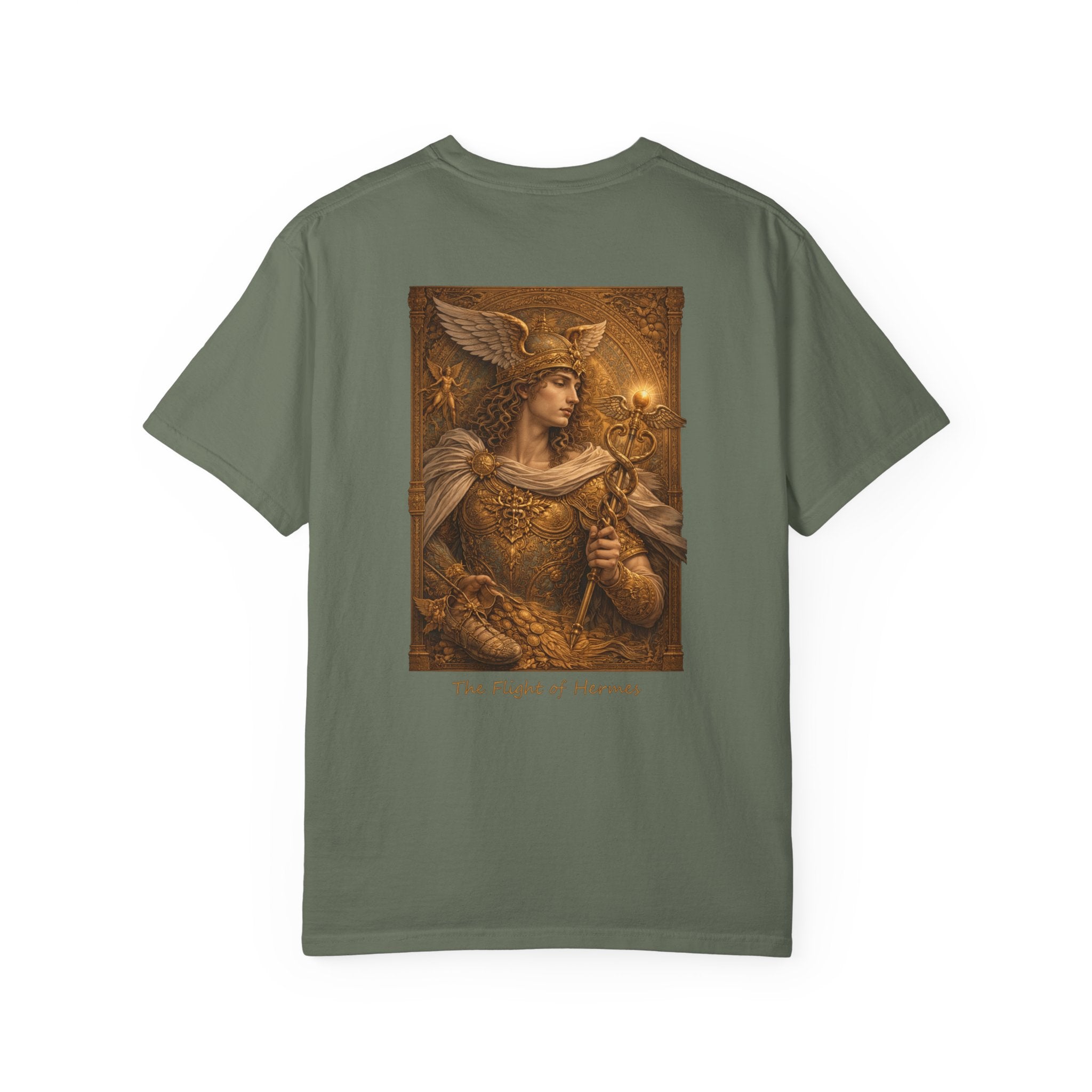 The Flight of Hermes T-Shirt — Greek God Mythology Art Tee | Hermes Messenger