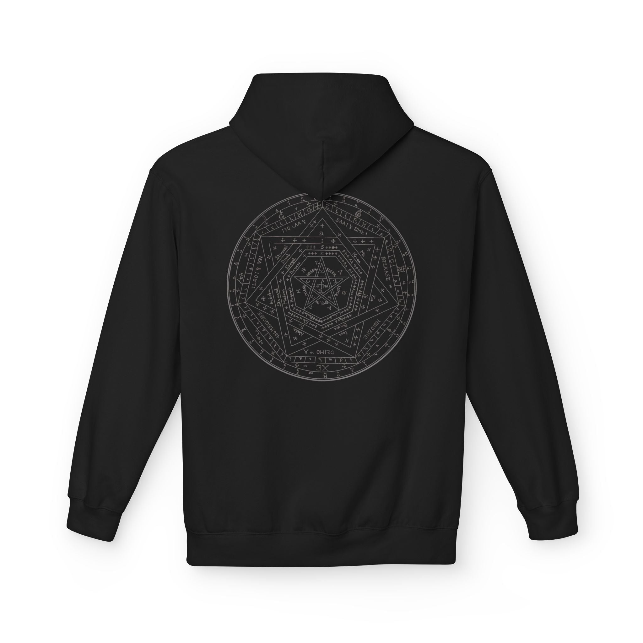 Sigillum Dei Aemeth Hoodie — Occult Symbolism Back Print | Enochian Magic Pullover