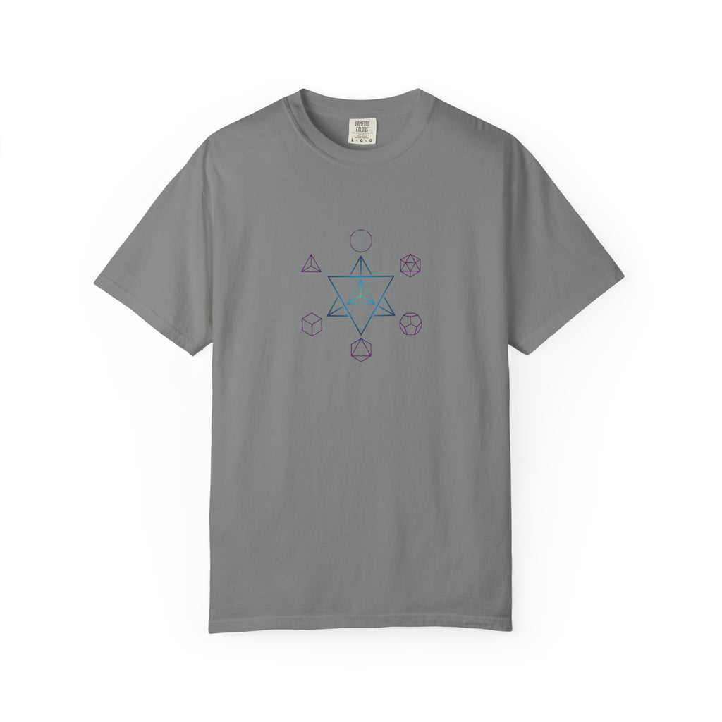 Elemental Platonic Solids T-Shirt — Sacred Geometry Elements Tee | Minimalist Design