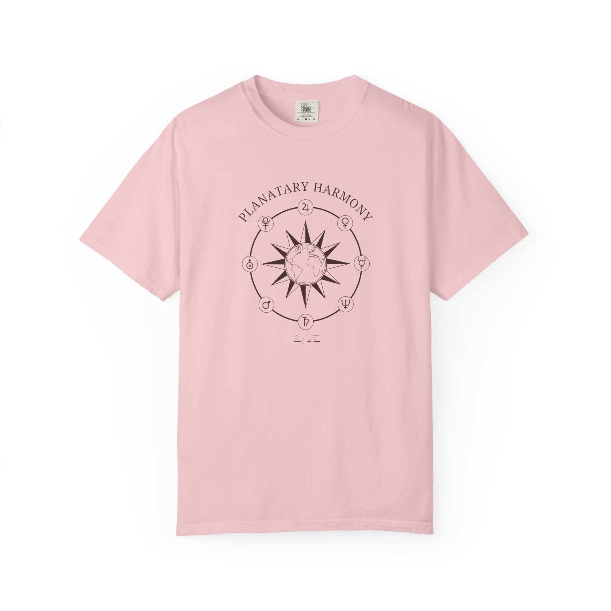 Planetary Harmony T-Shirt — Compass Sun Graphic Tee | Celestial Design