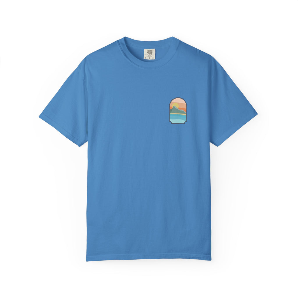 Rock of Gibraltar T-Shirt — Del Levante Coastal Art Graphic Tee | Mediterranean Landmark