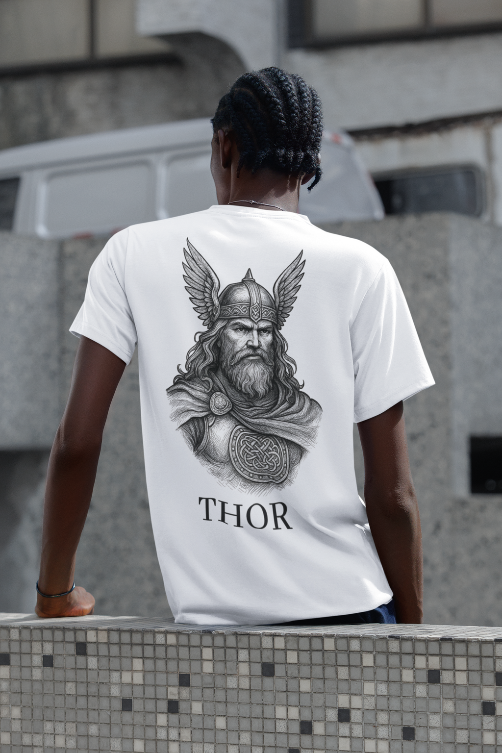Thor Norse God T-Shirt - Viking Mythology Art Tee