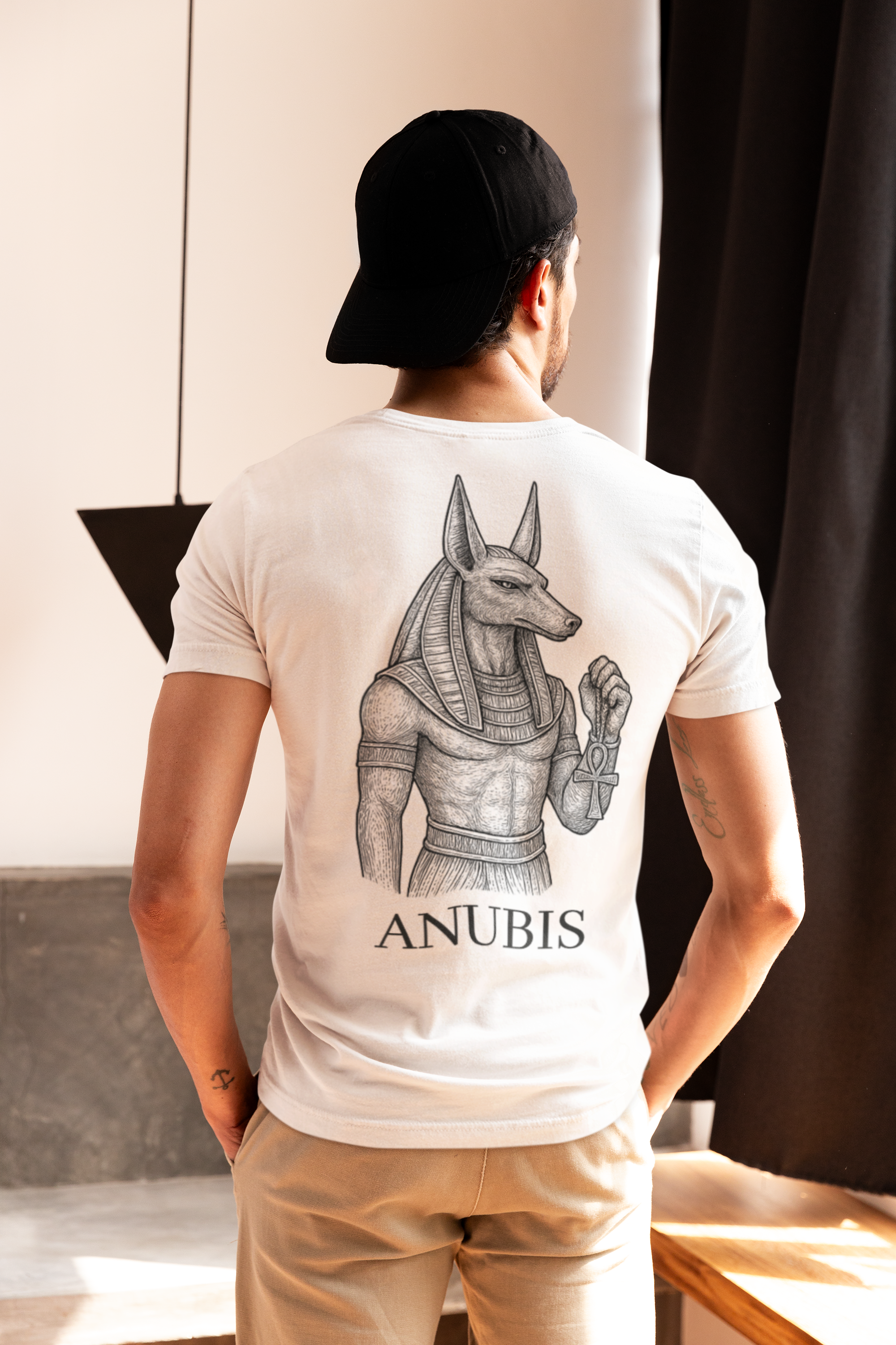Anubis Ancient Egyptian God T-Shirt - Egyptian Mythology Art Tee