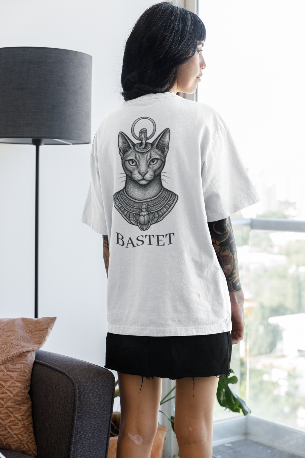 Bastet Ancient Egyptian God T-Shirt - Egyptian Mythology Art Tee