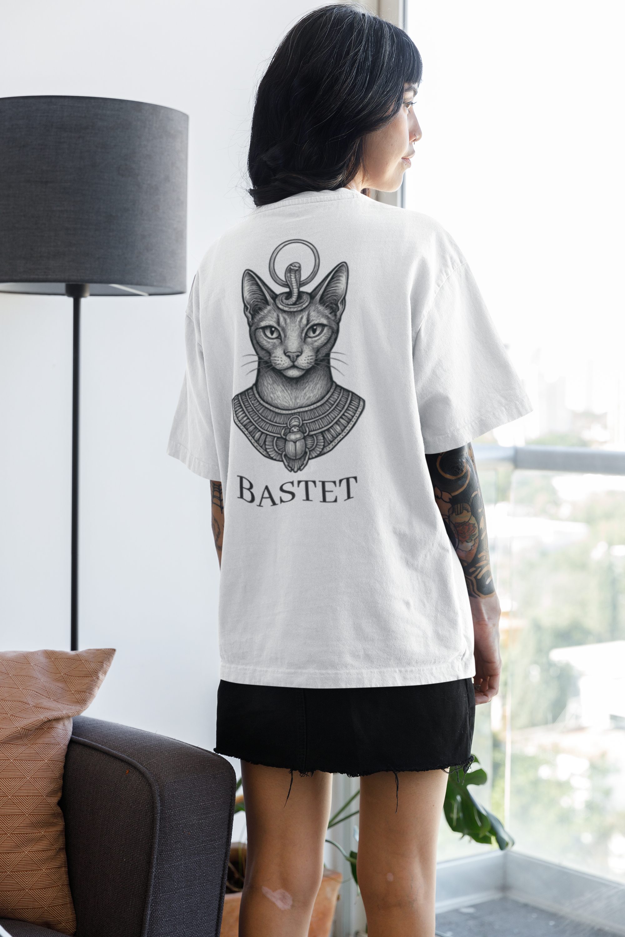 Bastet Ancient Egyptian God T-Shirt - Egyptian Mythology Art Tee