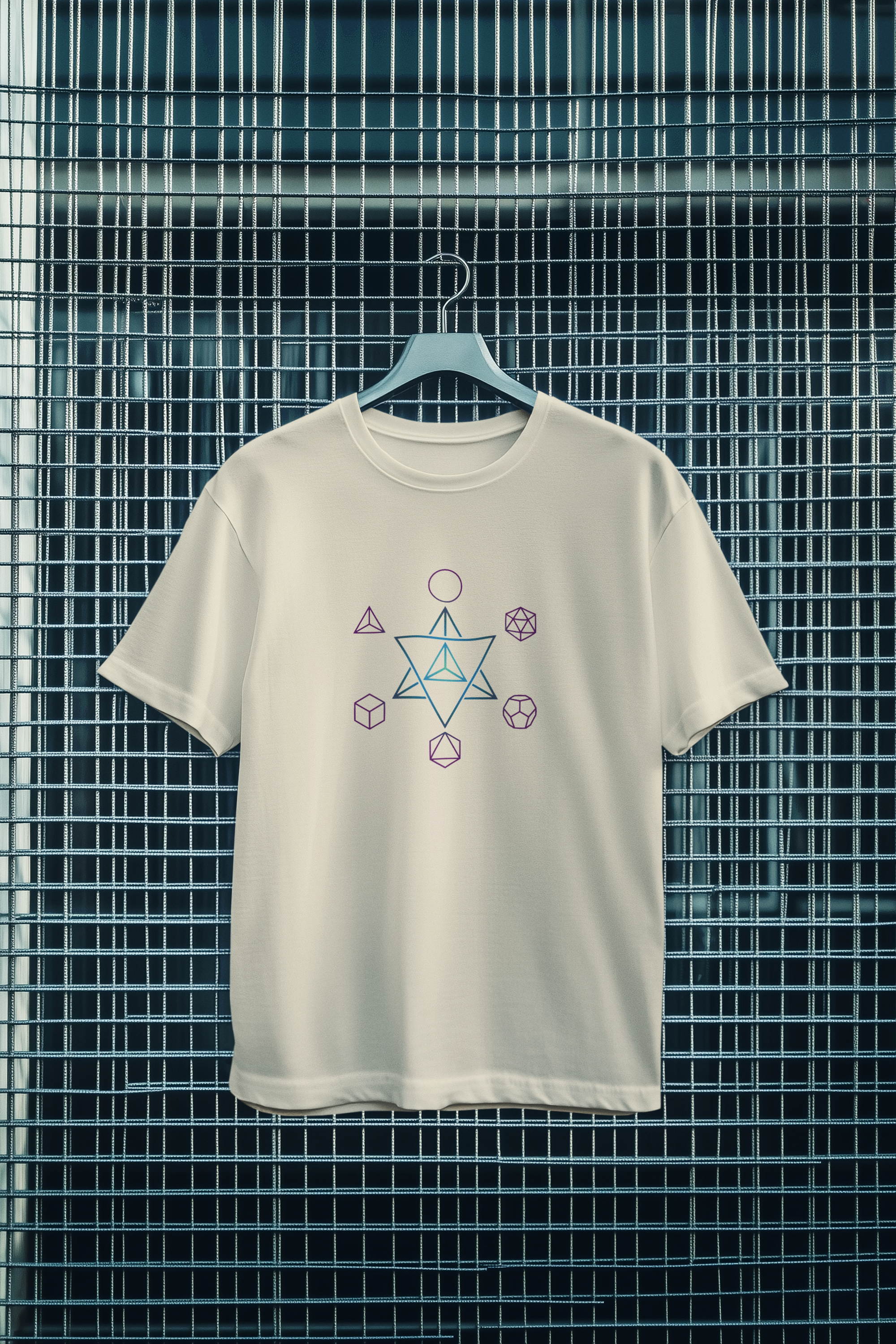 Elemental Platonic Solids T-Shirt — Sacred Geometry Elements Tee | Minimalist Design