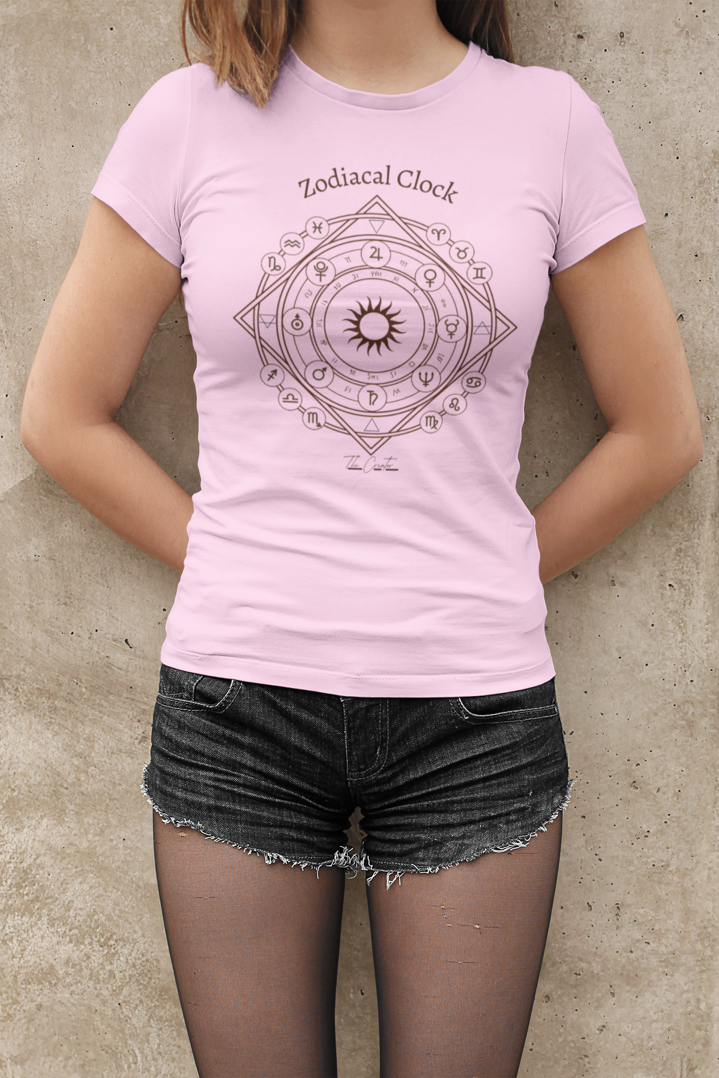 Zodiac Clock T-Shirt — Astrological Compass Tee | Minimalist Astrology Design