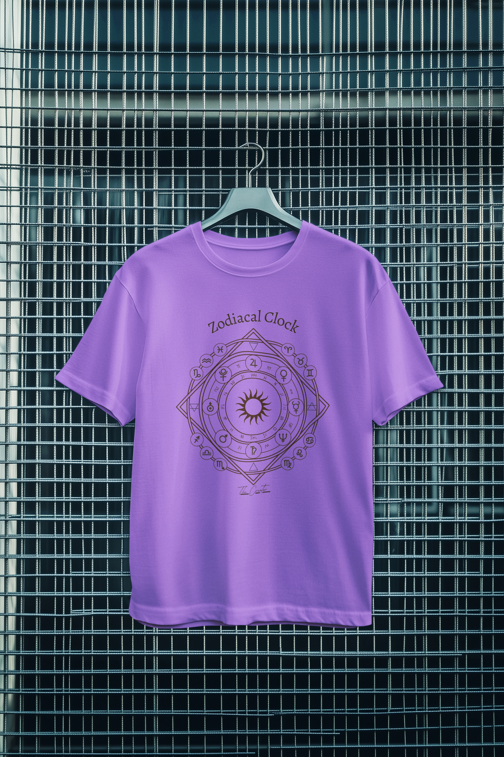 Zodiac Clock T-Shirt — Astrological Compass Tee | Minimalist Astrology Design