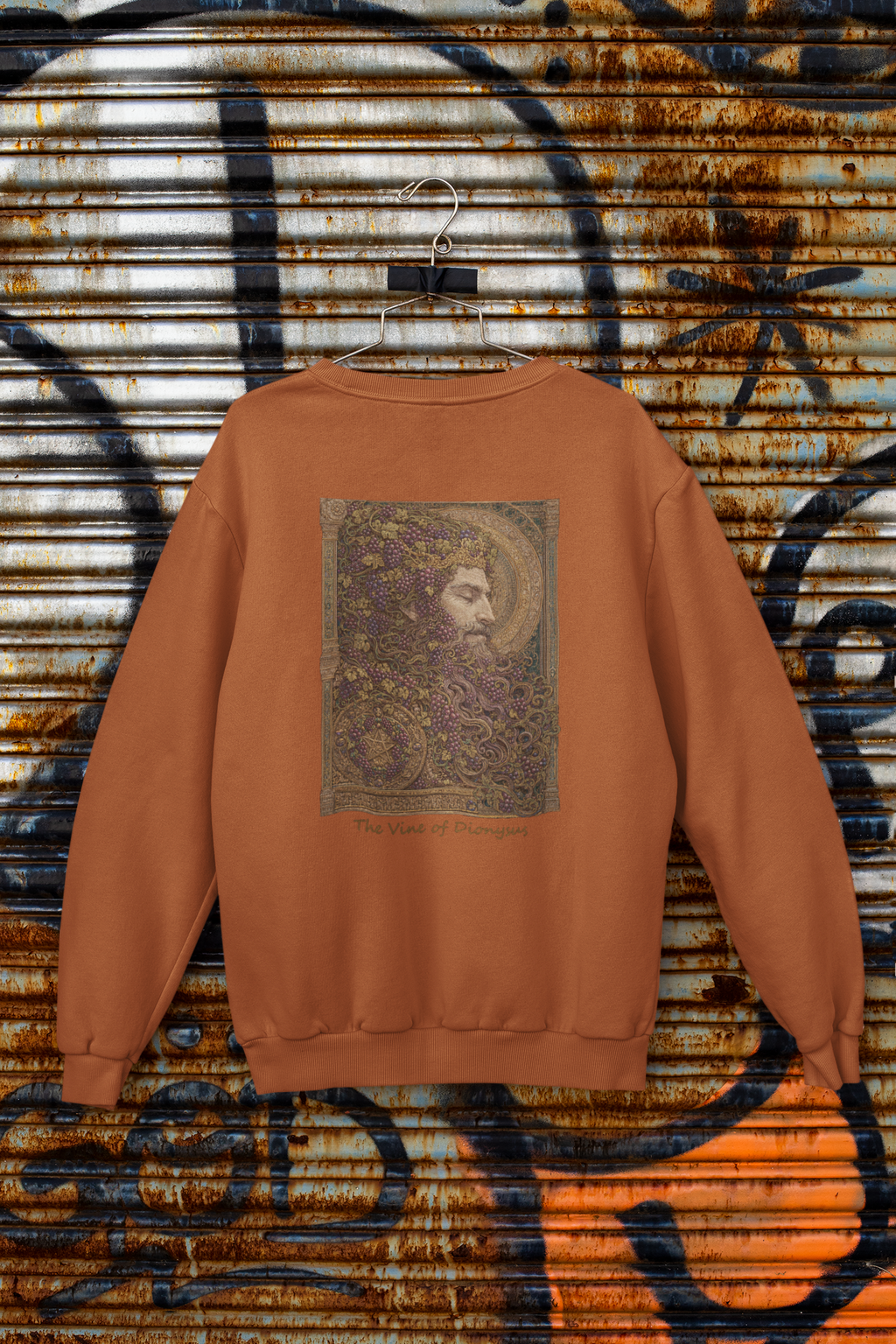 Greek God Dionysus Sweatshirt — "Vines Of Dionysus" Mythology Art Crewneck