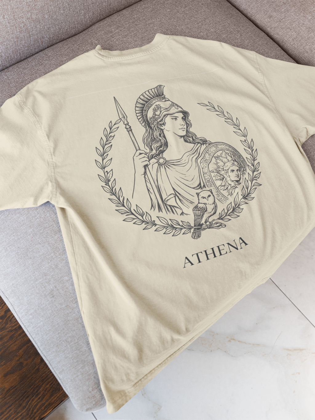Goddess Athena T-Shirt — Greek Mythology Goddess of Wisdom Art Tee