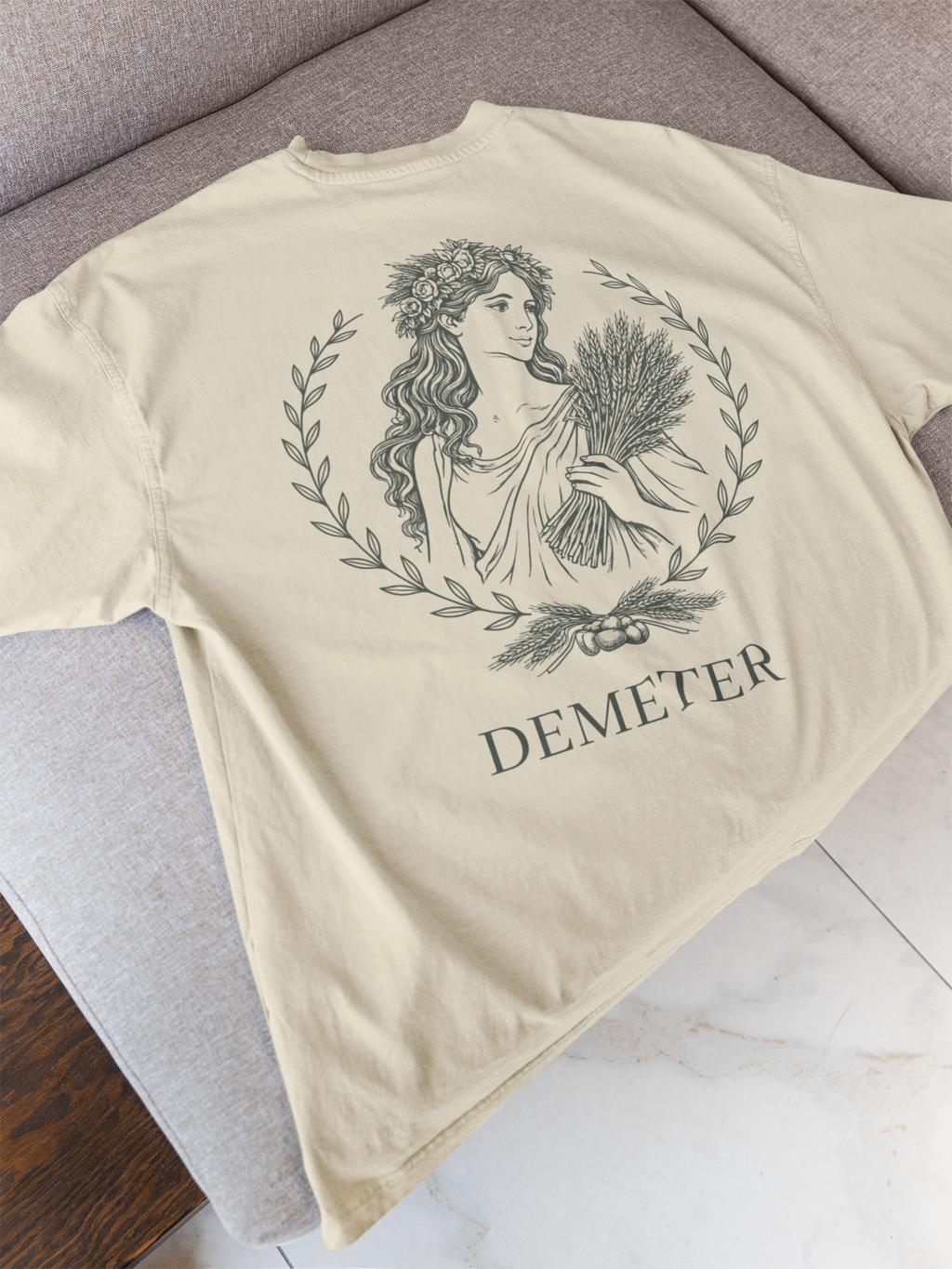 Goddess Demeter T-Shirt — Greek Mythology Goddess of Harvest Art Tee
