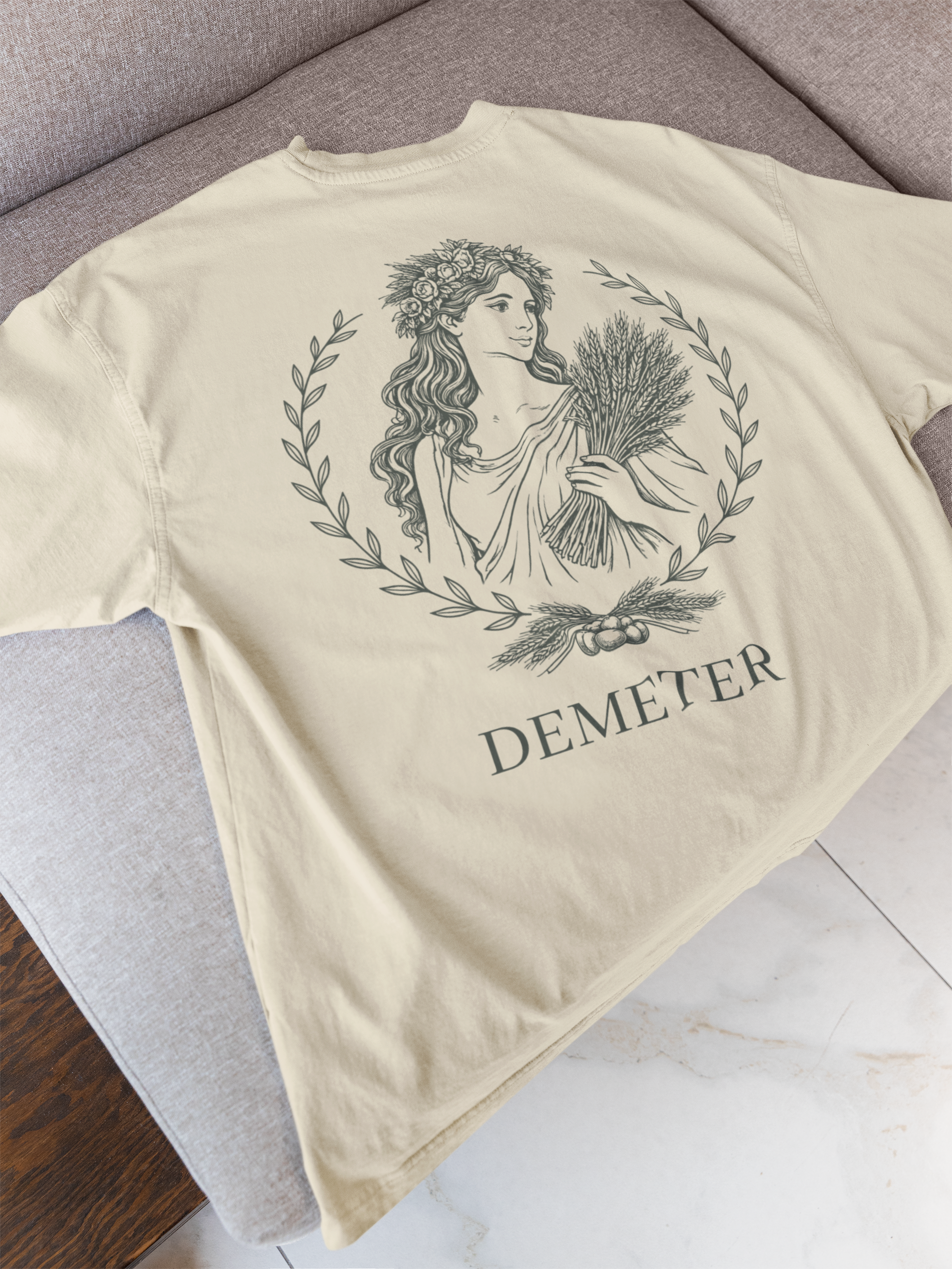 Goddess Demeter T-Shirt — Greek Mythology Goddess of Harvest Art Tee