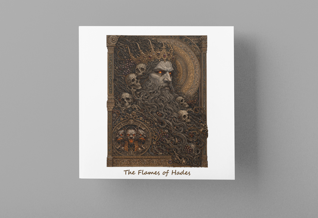The Flames of Hades T-Shirt — Greek God Mythology Art Tee | Hades Underworld