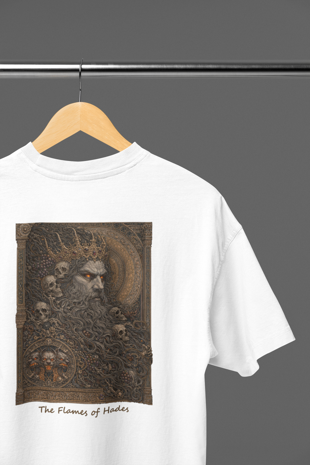 The Flames of Hades T-Shirt — Greek God Mythology Art Tee | Hades Underworld