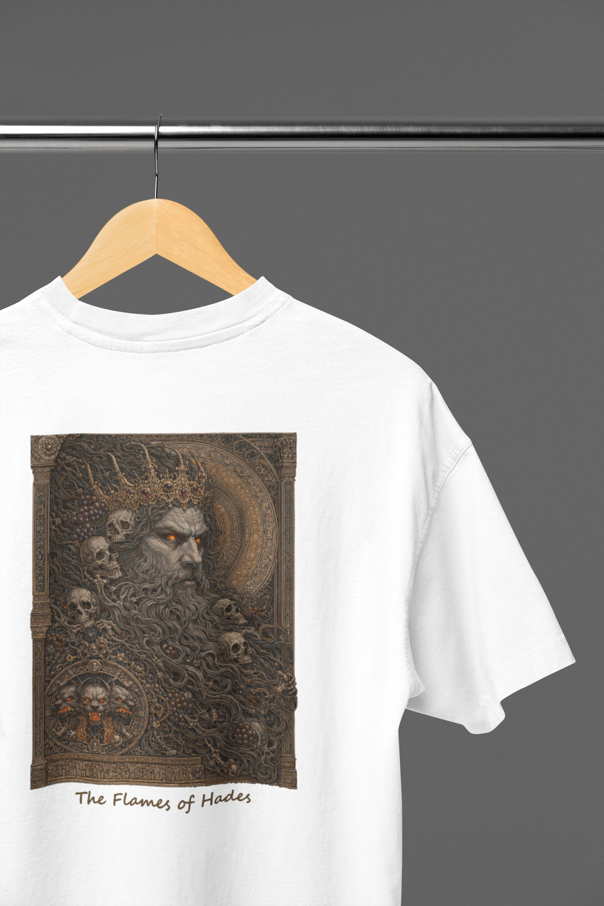The Flames of Hades T-Shirt — Greek God Mythology Art Tee | Hades Underworld