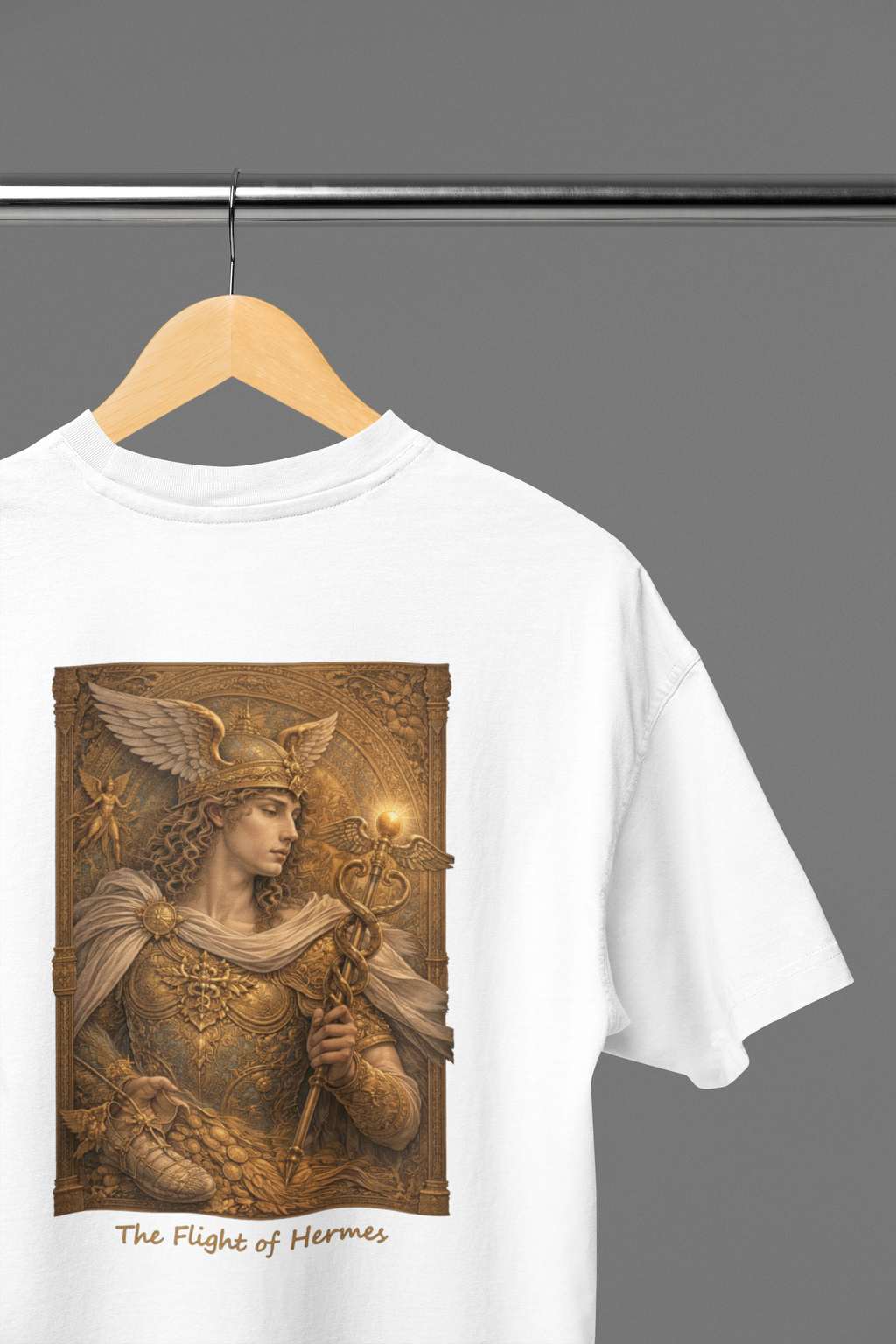 The Flight of Hermes T-Shirt — Greek God Mythology Art Tee | Hermes Messenger