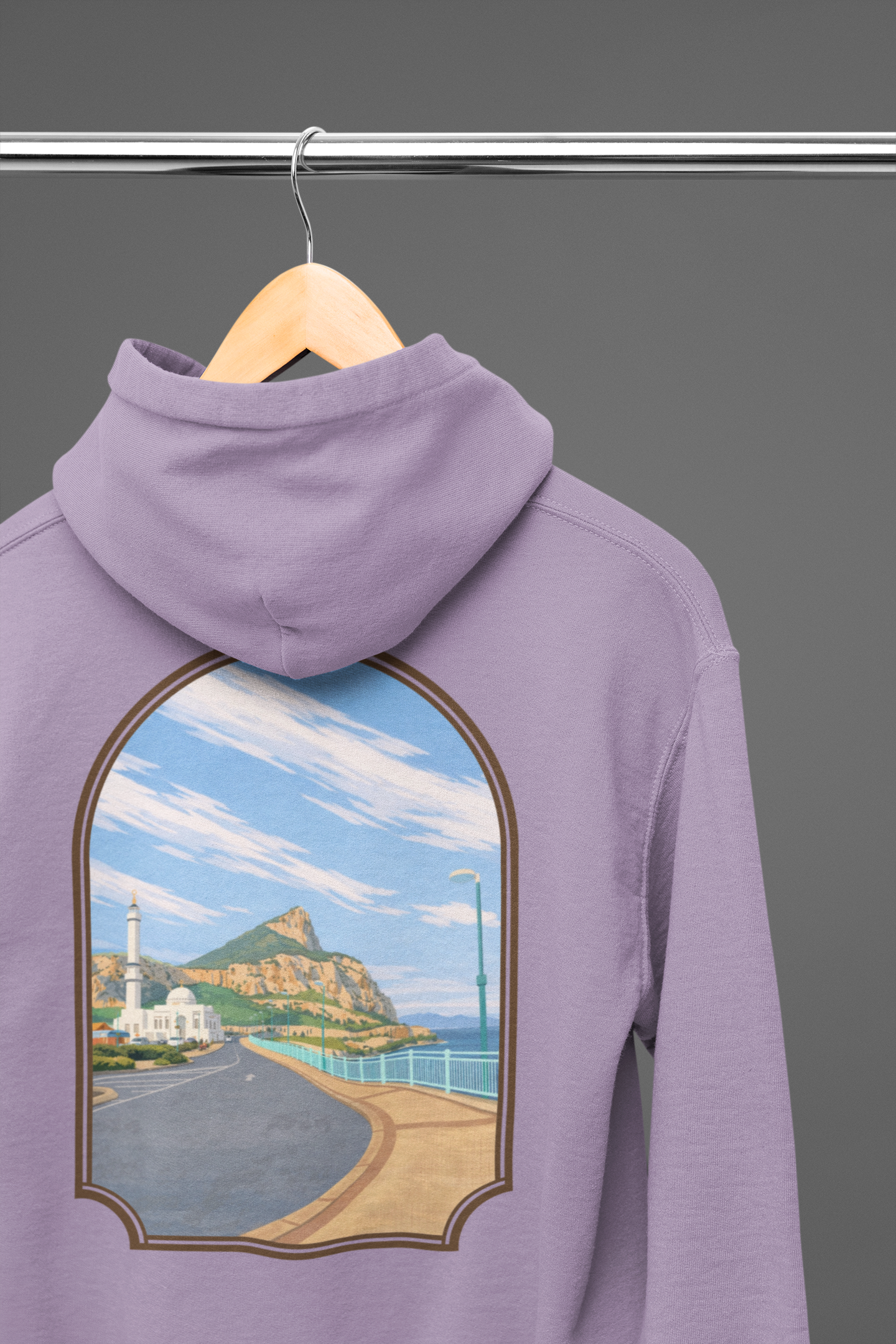 Gibraltar La Mezquita Hoodie — Premium Mosque Window Art Hoodie | Gibraltar Heritage Apparel
