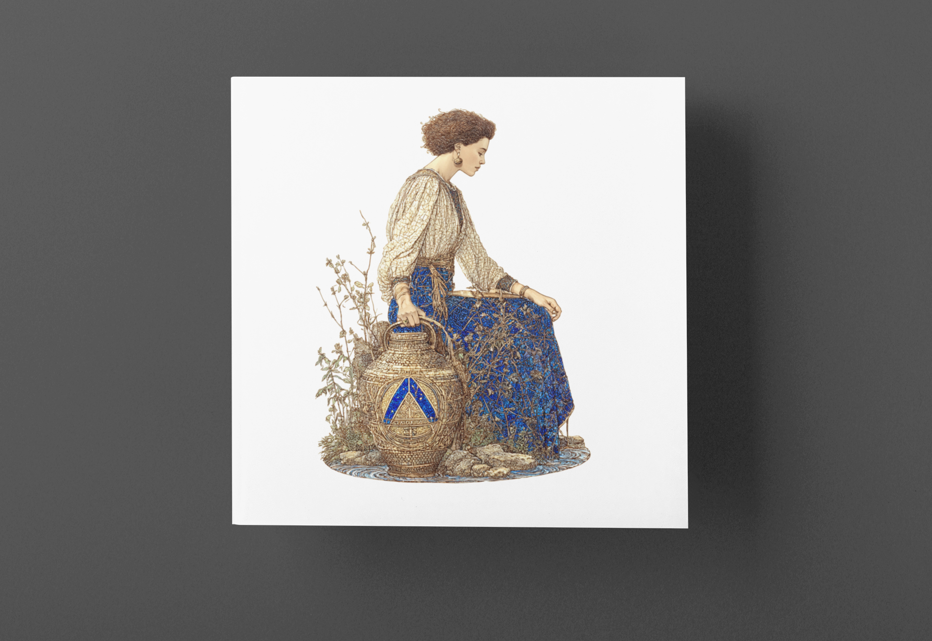 Zodiac Aquarius T-Shirt — Premium Horoscope Art Aquarius Astrology Tee