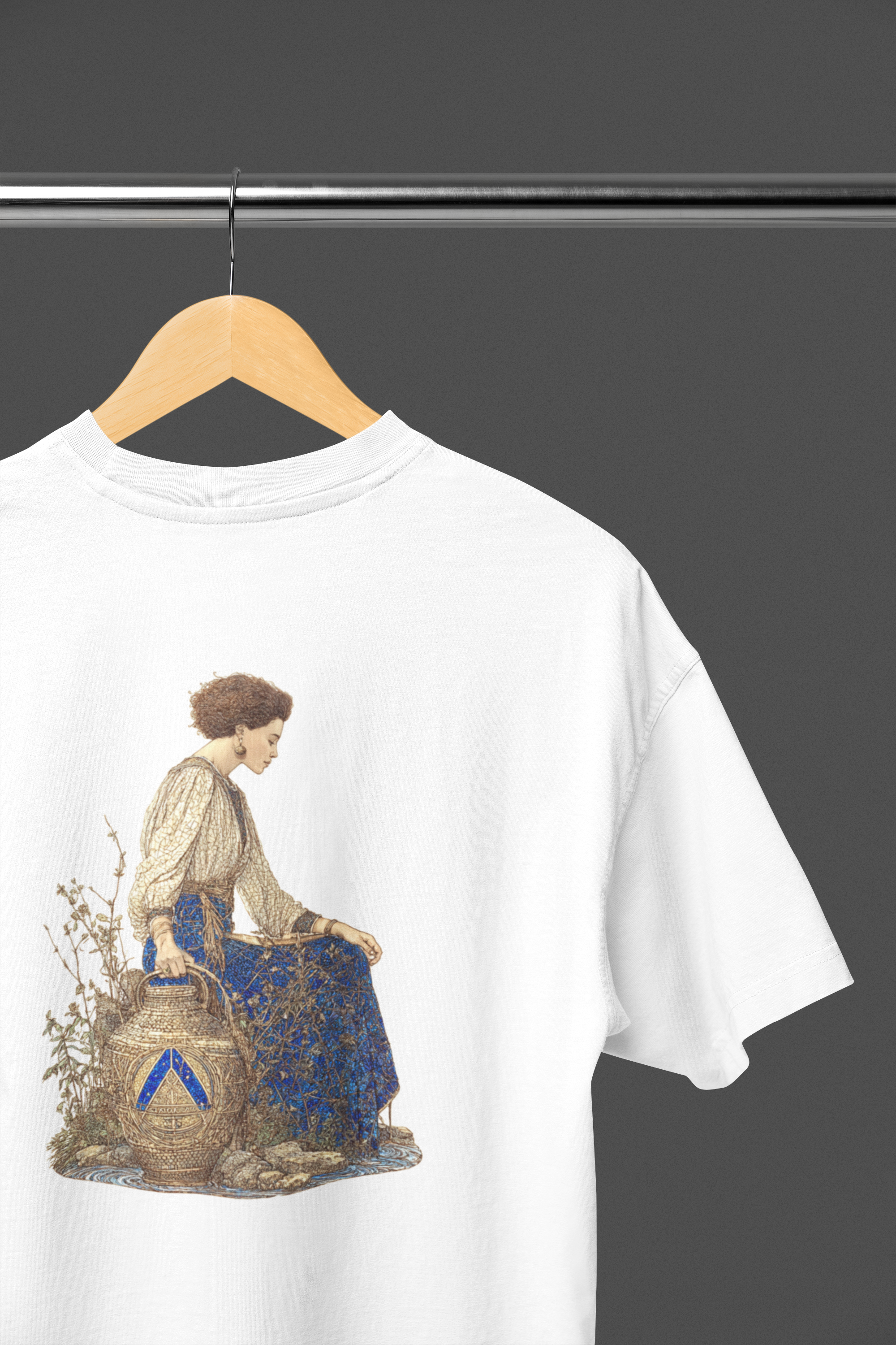 Zodiac Aquarius T-Shirt — Premium Horoscope Art Aquarius Astrology Tee