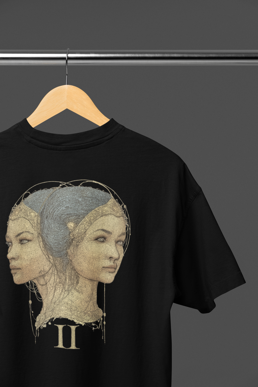 Zodiac Gemini T-Shirt — Premium Horoscope Art Gemini Astrology Tee