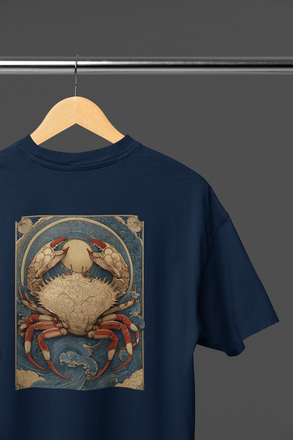 Zodiac Cancer T-Shirt — Premium Horoscope Art Cancer Astrology Tee