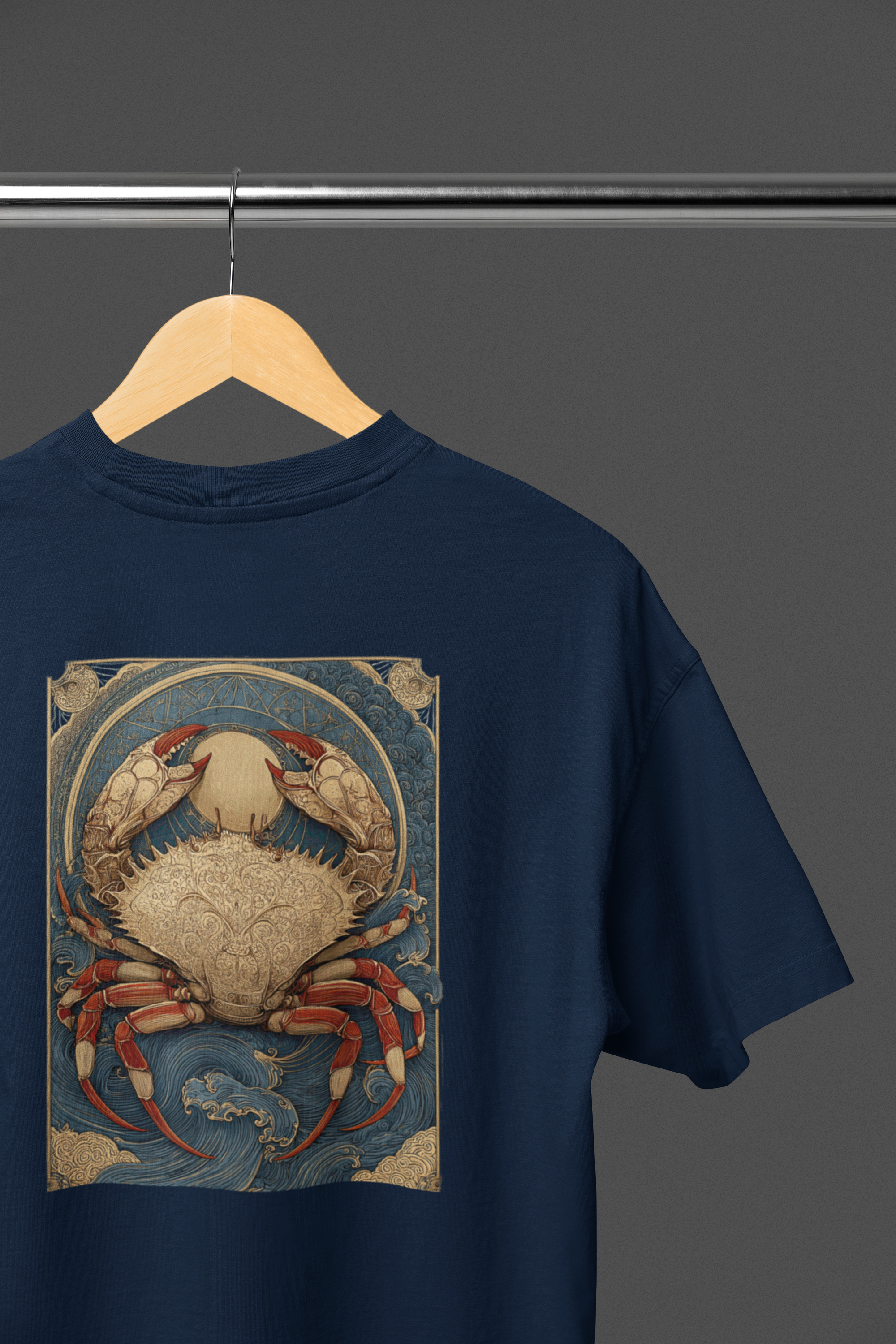 Zodiac Cancer T-Shirt — Premium Horoscope Art Cancer Astrology Tee