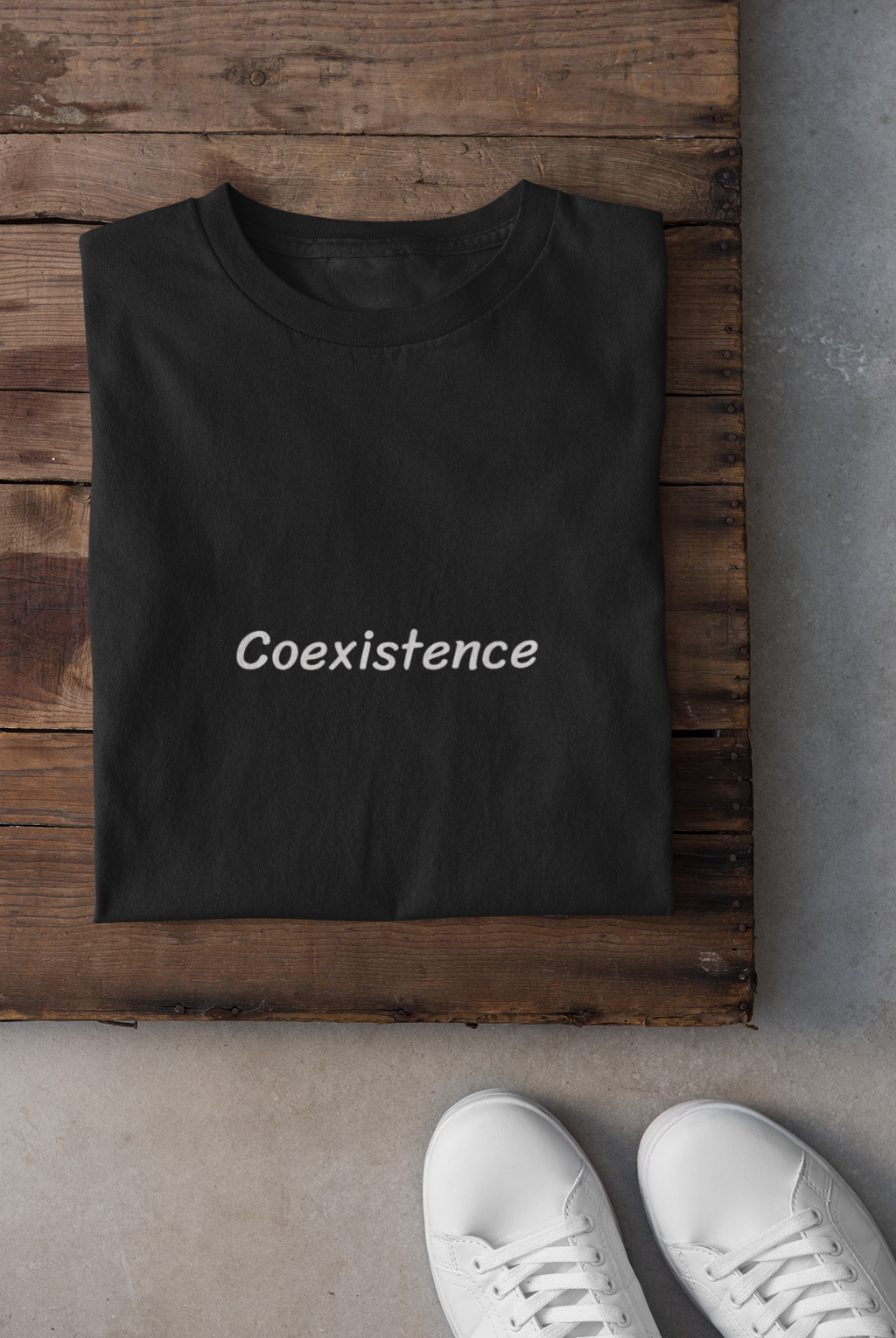 Coexistence T-Shirt — Religious Symbols Peace Tee | Interfaith Unity & Spiritual Harmony Design
