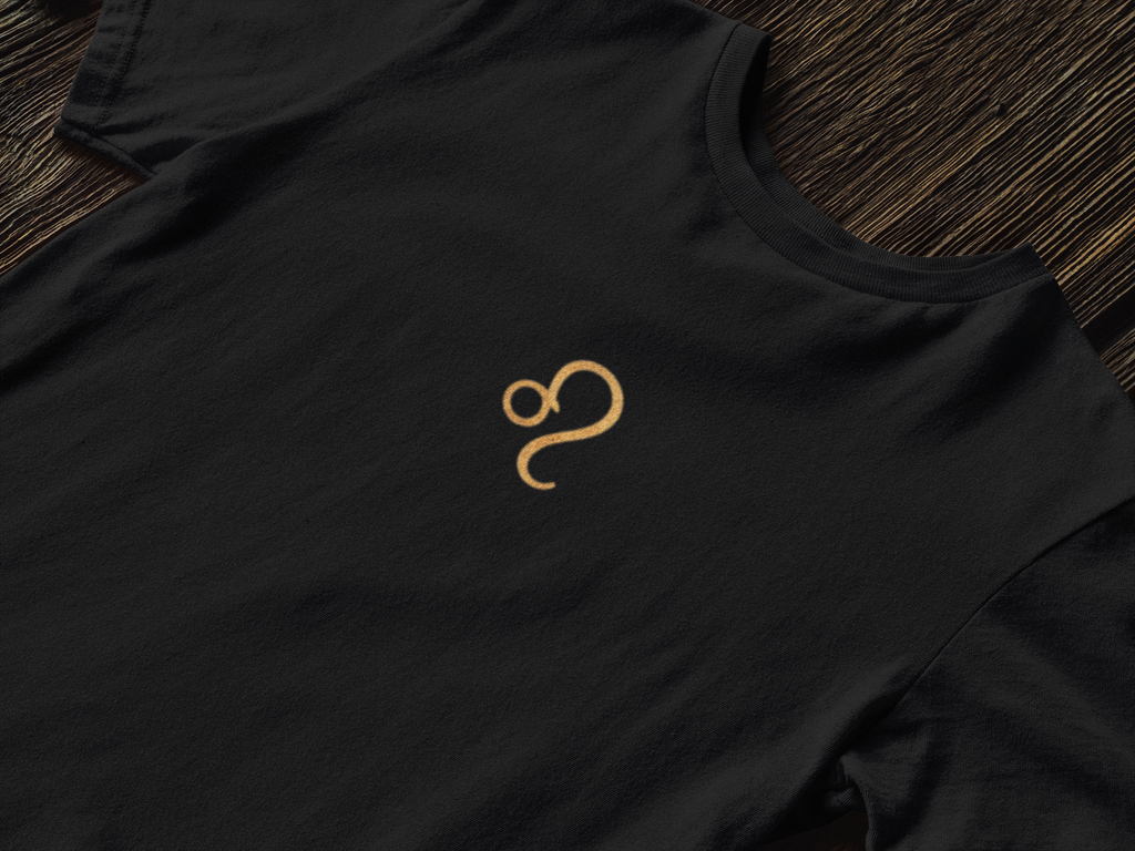 Zodiac Leo T-Shirt — Premium Horoscope Art Astrology Tee | July-August Birthday Gift