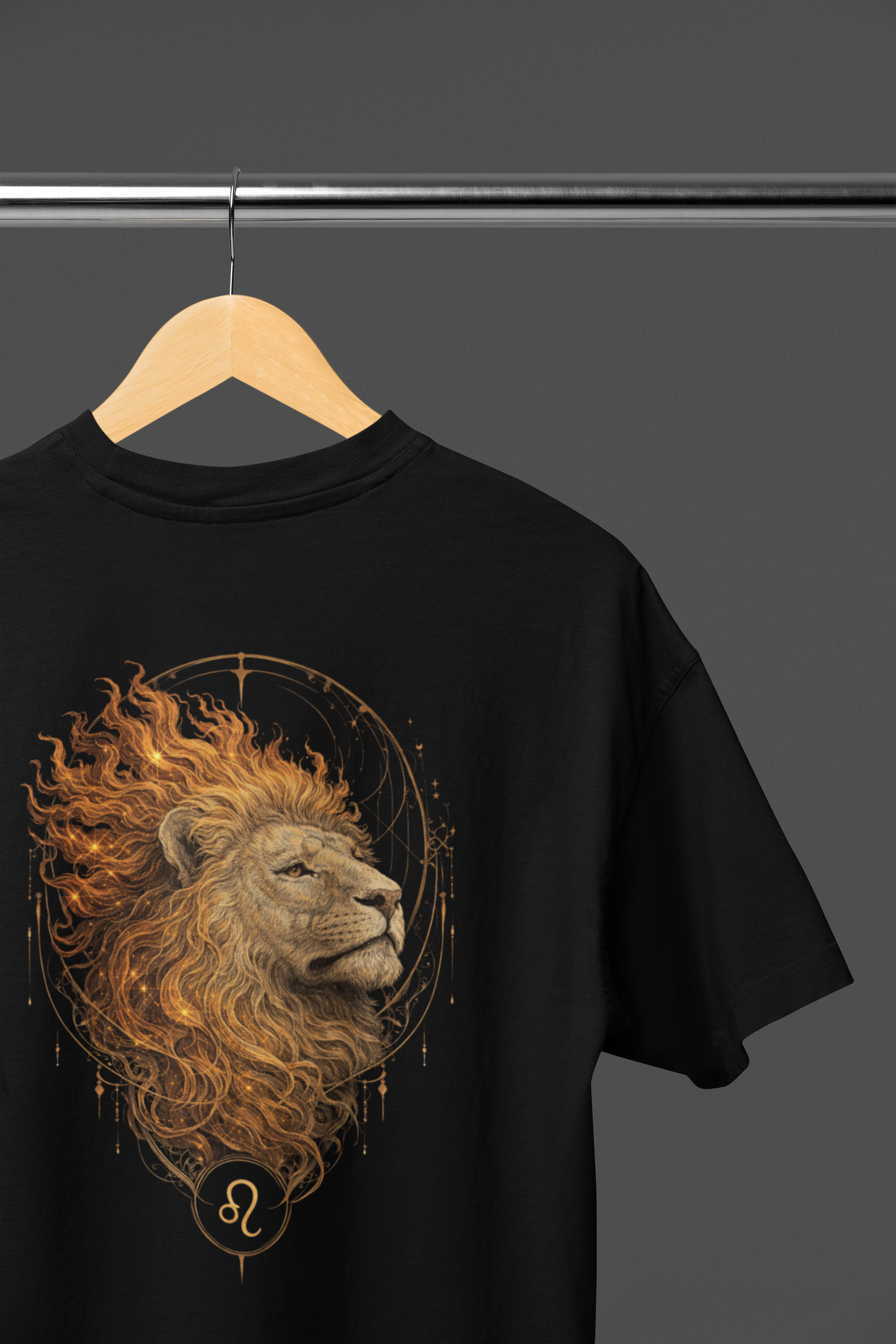 Zodiac Leo T-Shirt — Premium Horoscope Art Astrology Tee | July-August Birthday Gift