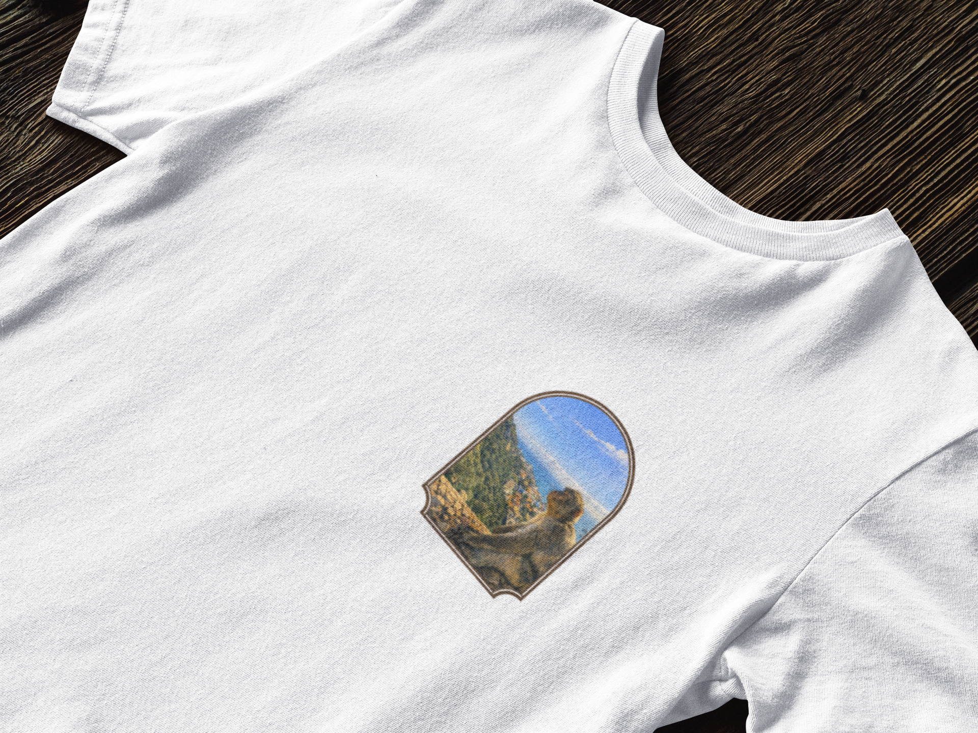 Gibraltar Sitting Barbary Macaque T-Shirt — Wildlife Monkey Art Premium Garment-Dyed Tee