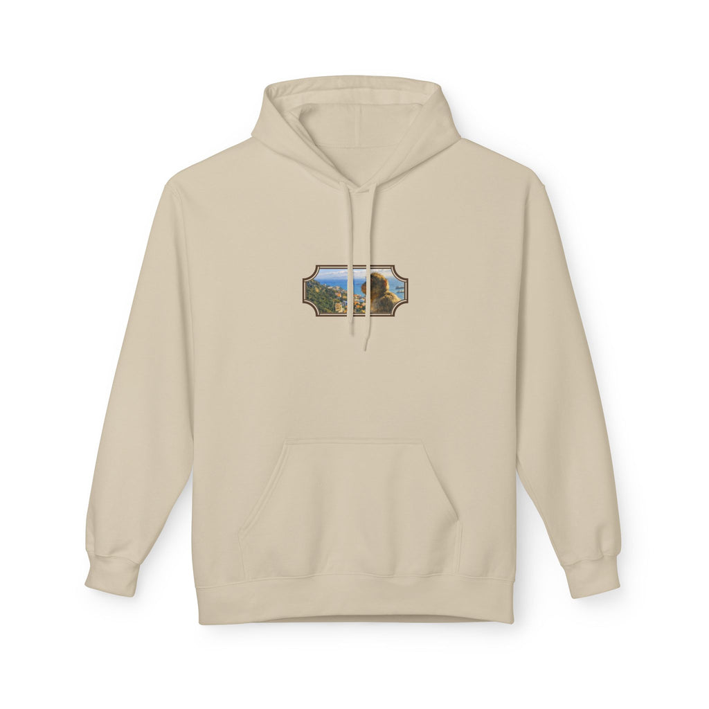 Gibraltar Sitting Barbary Macaque Hoodie — Wildlife Monkey Art Premium Fleece Sweatshirt
