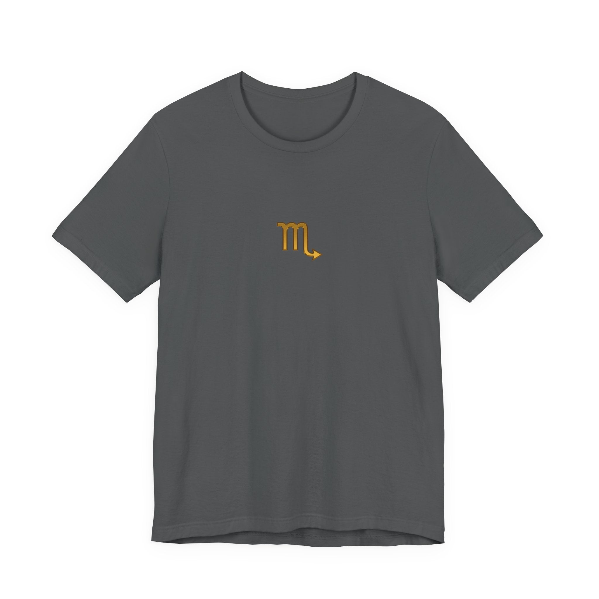 Scorpio Zodiac Tee — Minimal Gold Symbol Shirt
