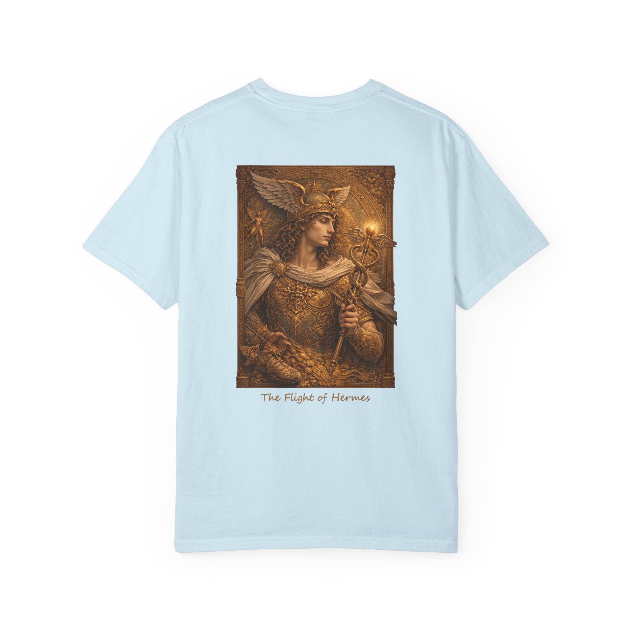The Flight of Hermes T-Shirt — Greek God Mythology Art Tee | Hermes Messenger