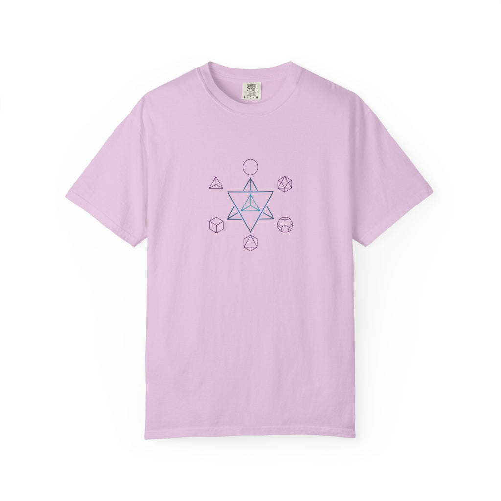 Elemental Platonic Solids T-Shirt — Sacred Geometry Elements Tee | Minimalist Design