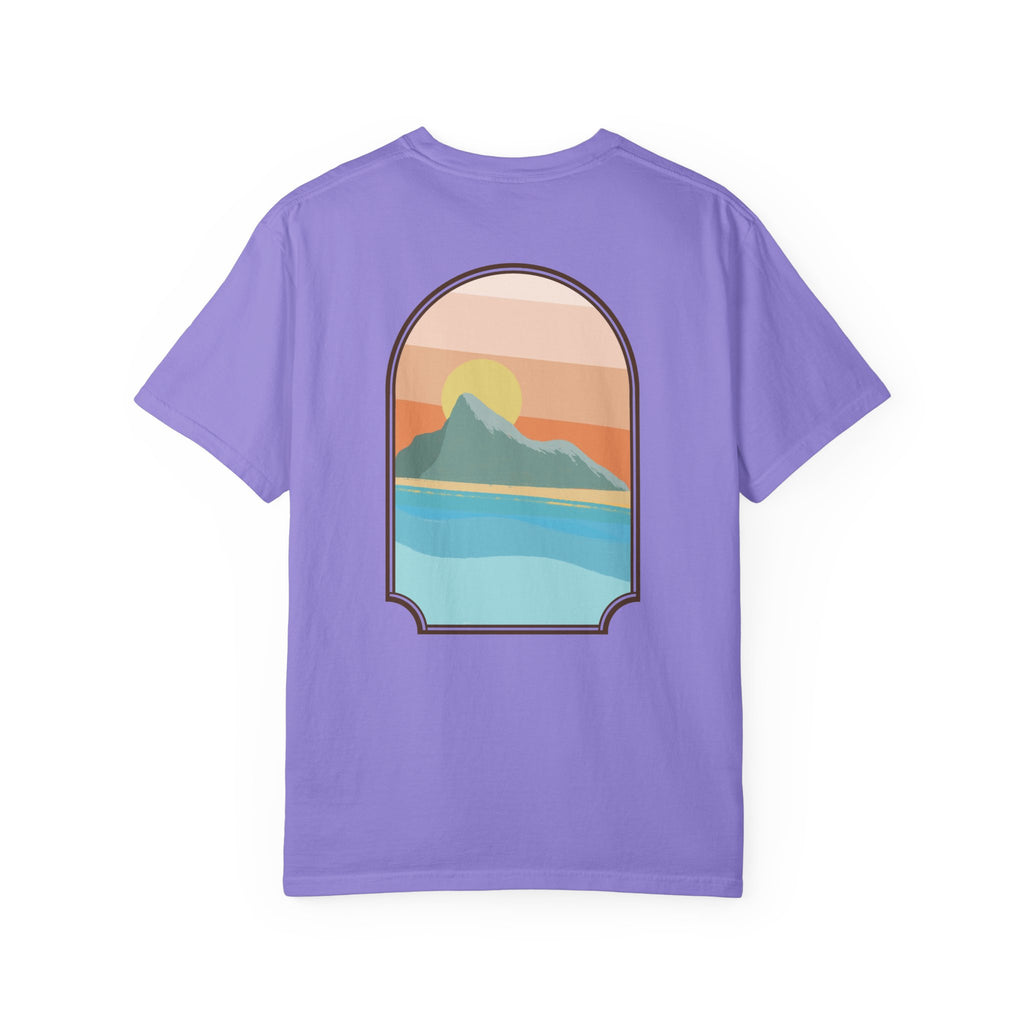 Rock of Gibraltar T-Shirt — Del Levante Coastal Art Graphic Tee | Mediterranean Landmark