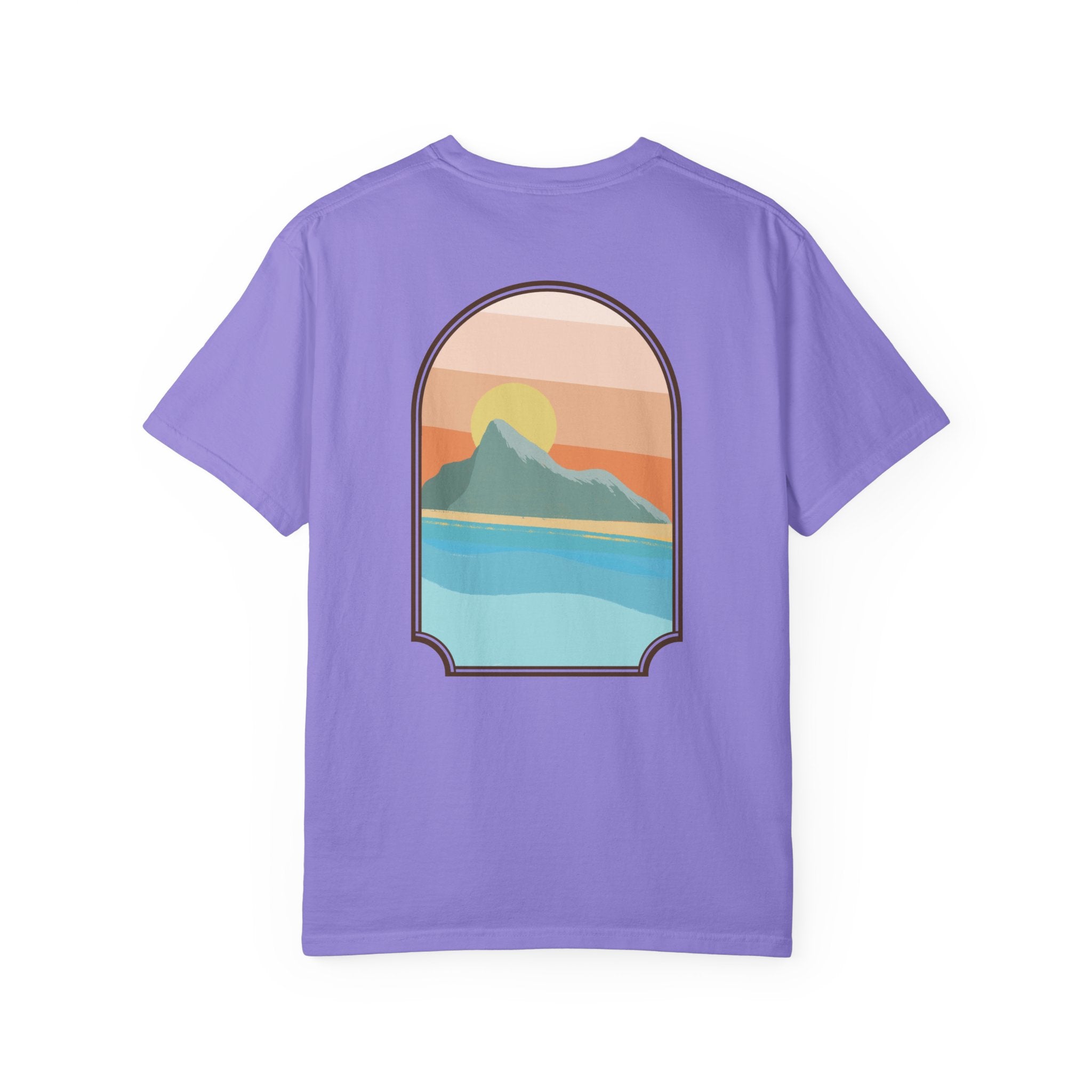 Rock of Gibraltar T-Shirt — Del Levante Coastal Art Graphic Tee | Mediterranean Landmark