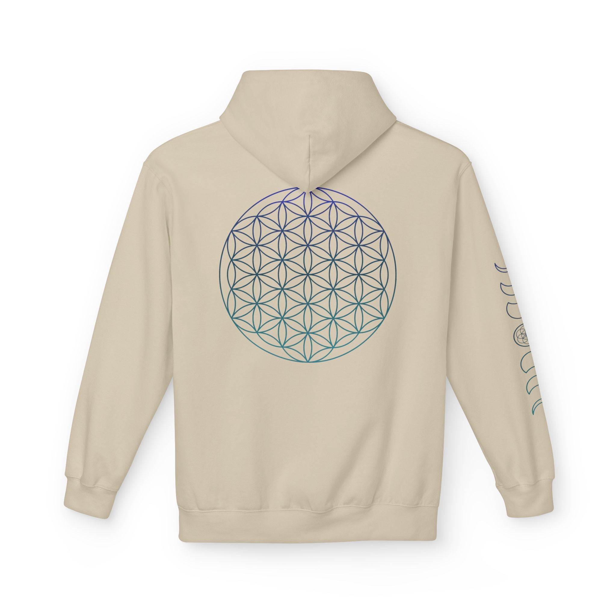 Flower of Life Hoodie — Geometric Sacred Geometry Pullover | Spiritual Design