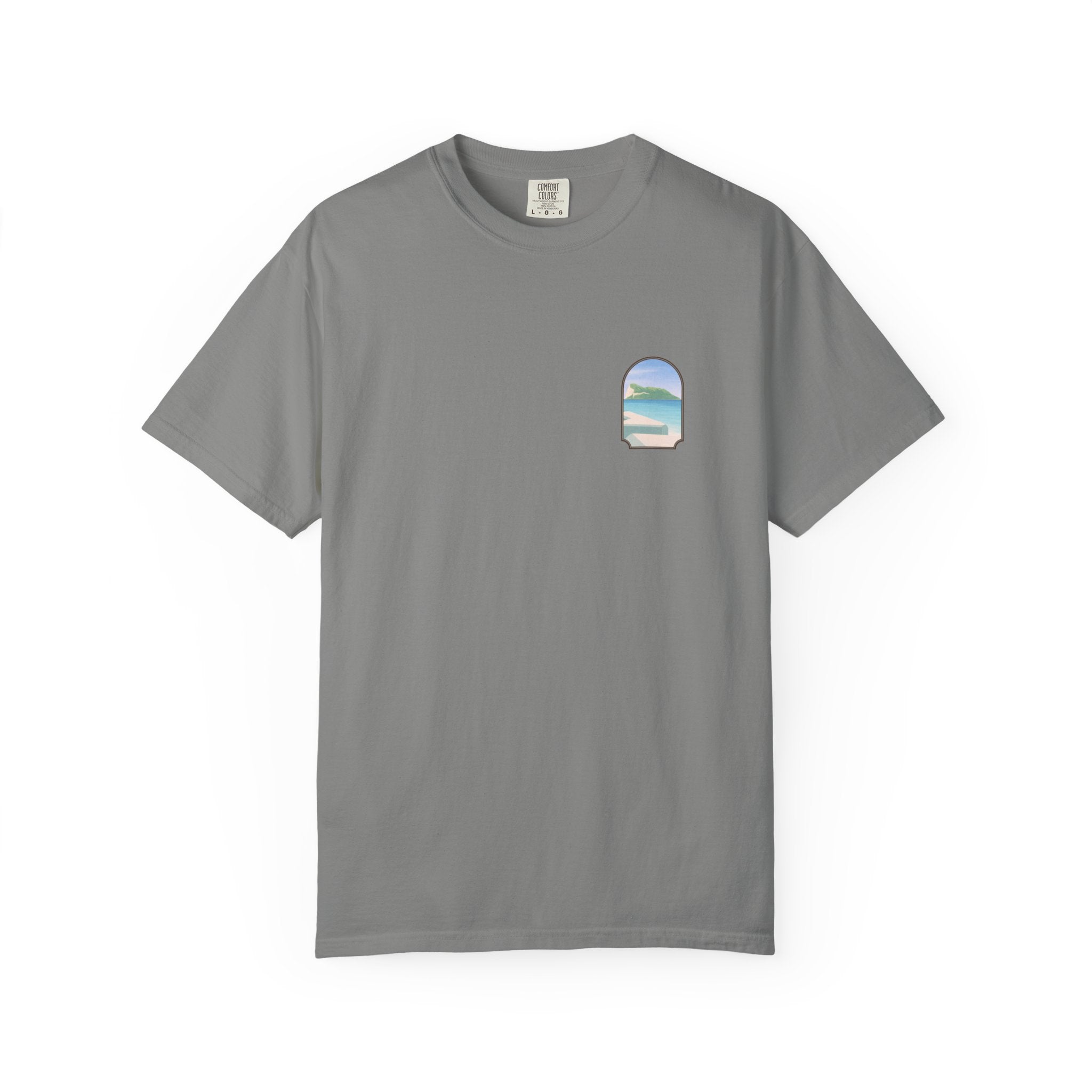 Gibraltar T-Shirt — Del Poniente Coastal Graphic Tee | Mediterranean Landmark