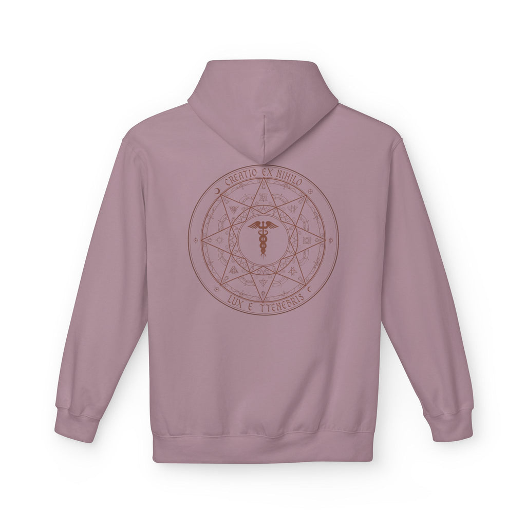 Creatio Ex Nihilo Caduceus Hoodie — Alchemical Hermetic Symbol Back Print