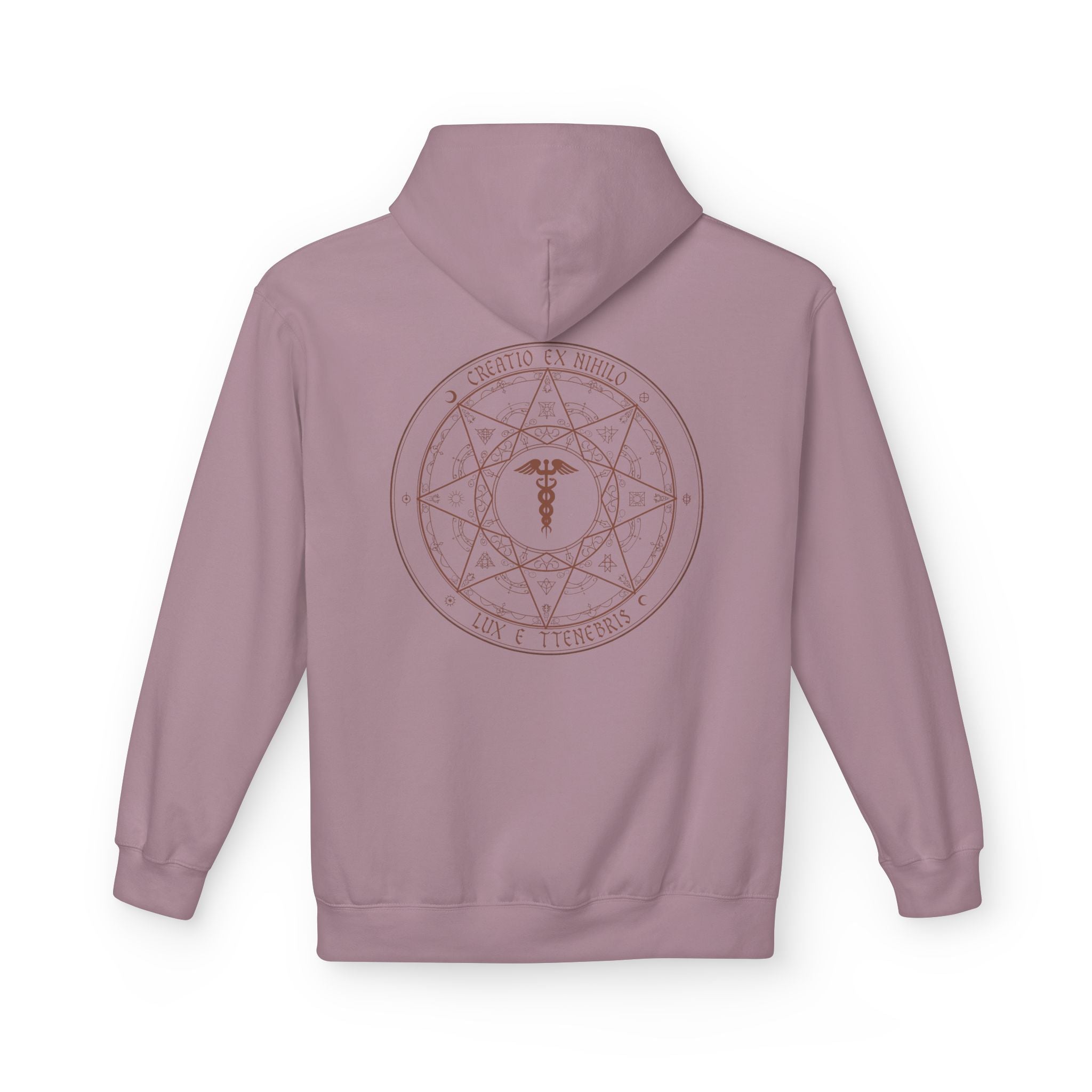 Creatio Ex Nihilo Caduceus Hoodie — Alchemical Hermetic Symbol Back Print